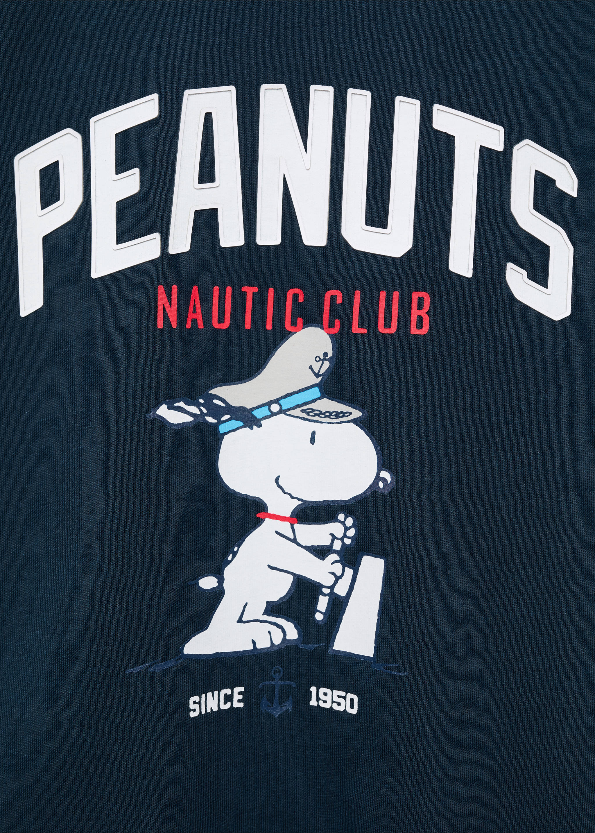 Snoopy printed t-shirt - Details of the article 8, Dark Navy. Ref: 87006366-00.
