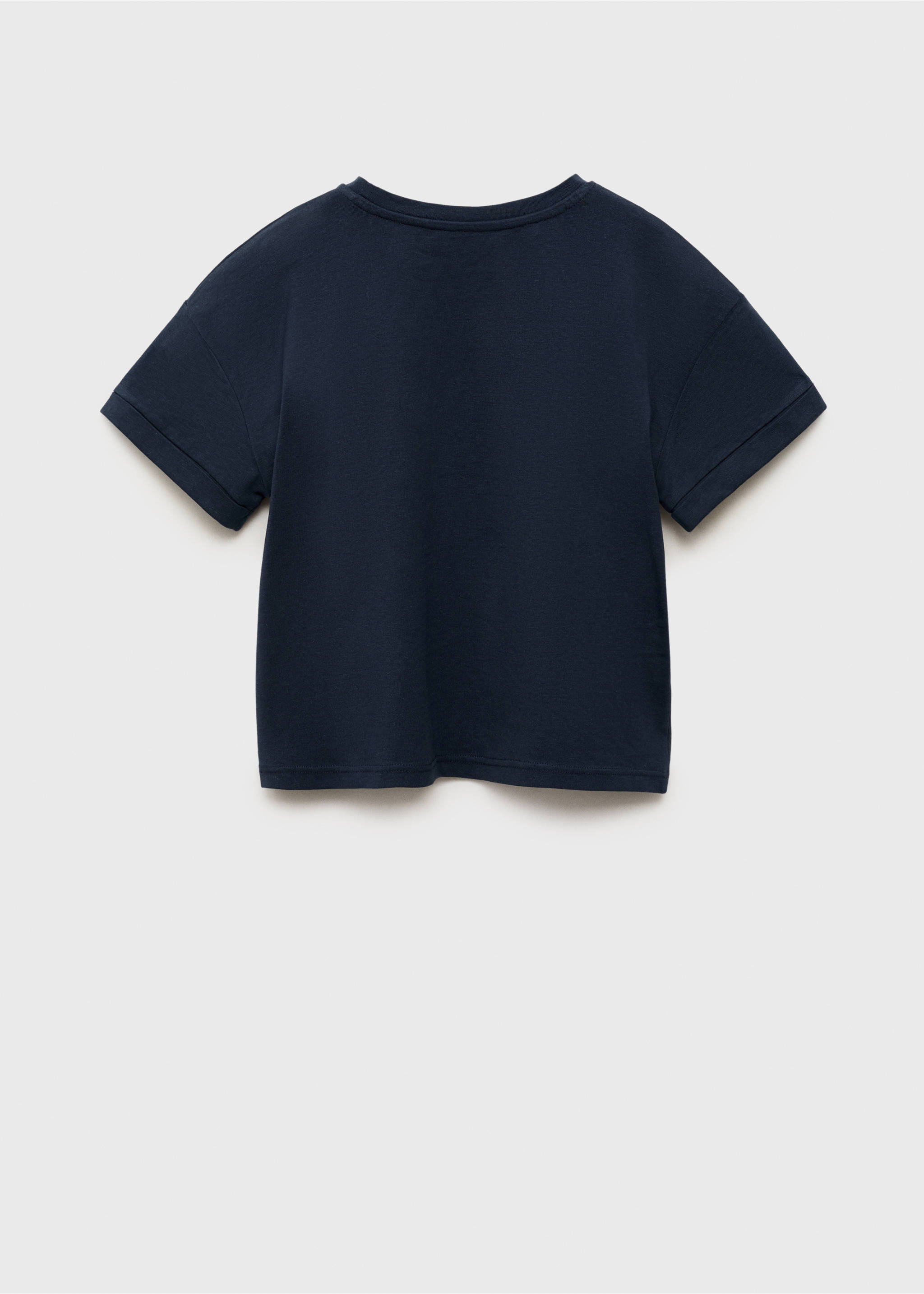 Camiseta detalles bordados - Reverso del artículo, Azul marino oscuro. Ref: 87006368-00.