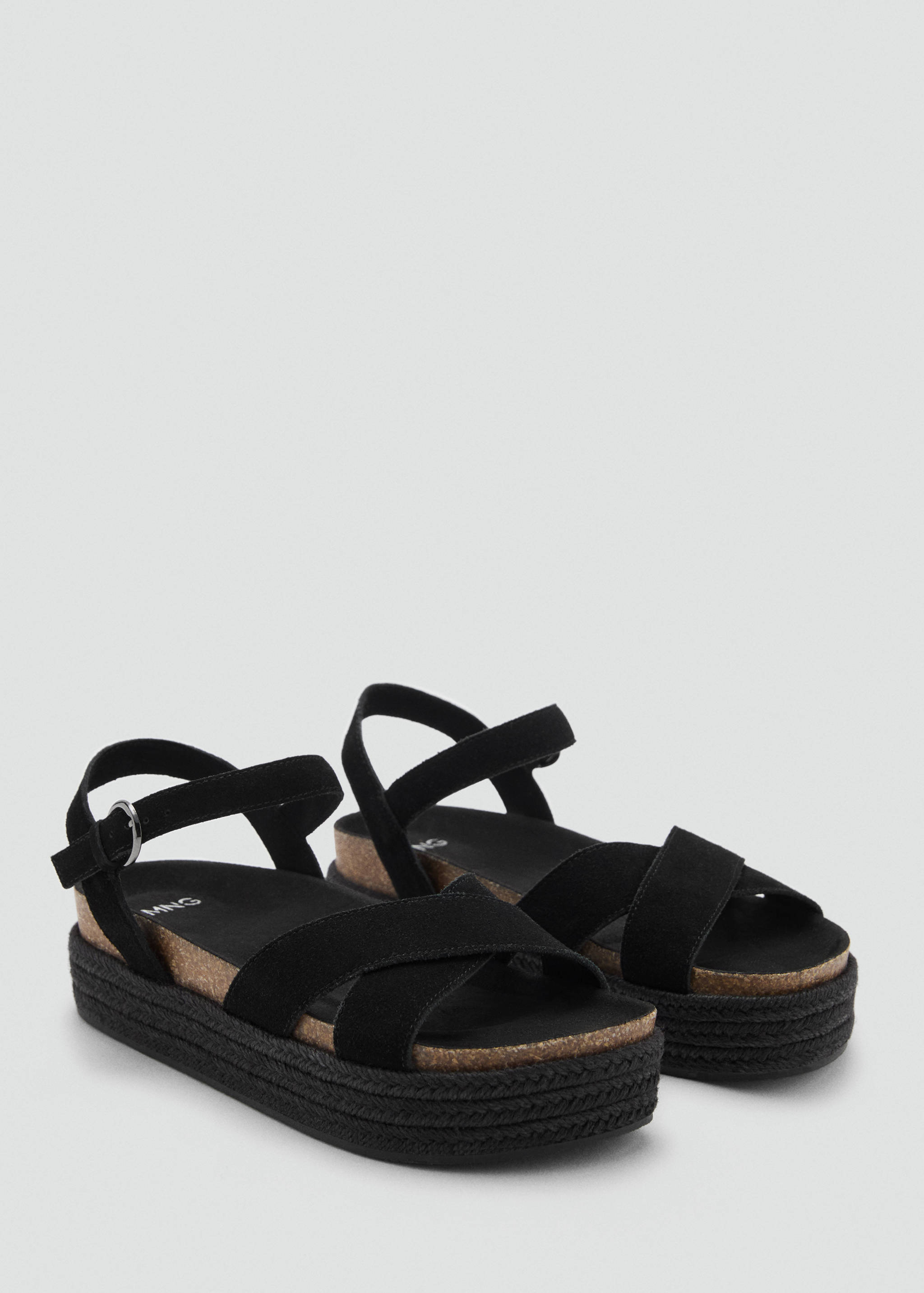 Platform leather sandals - Medium plane