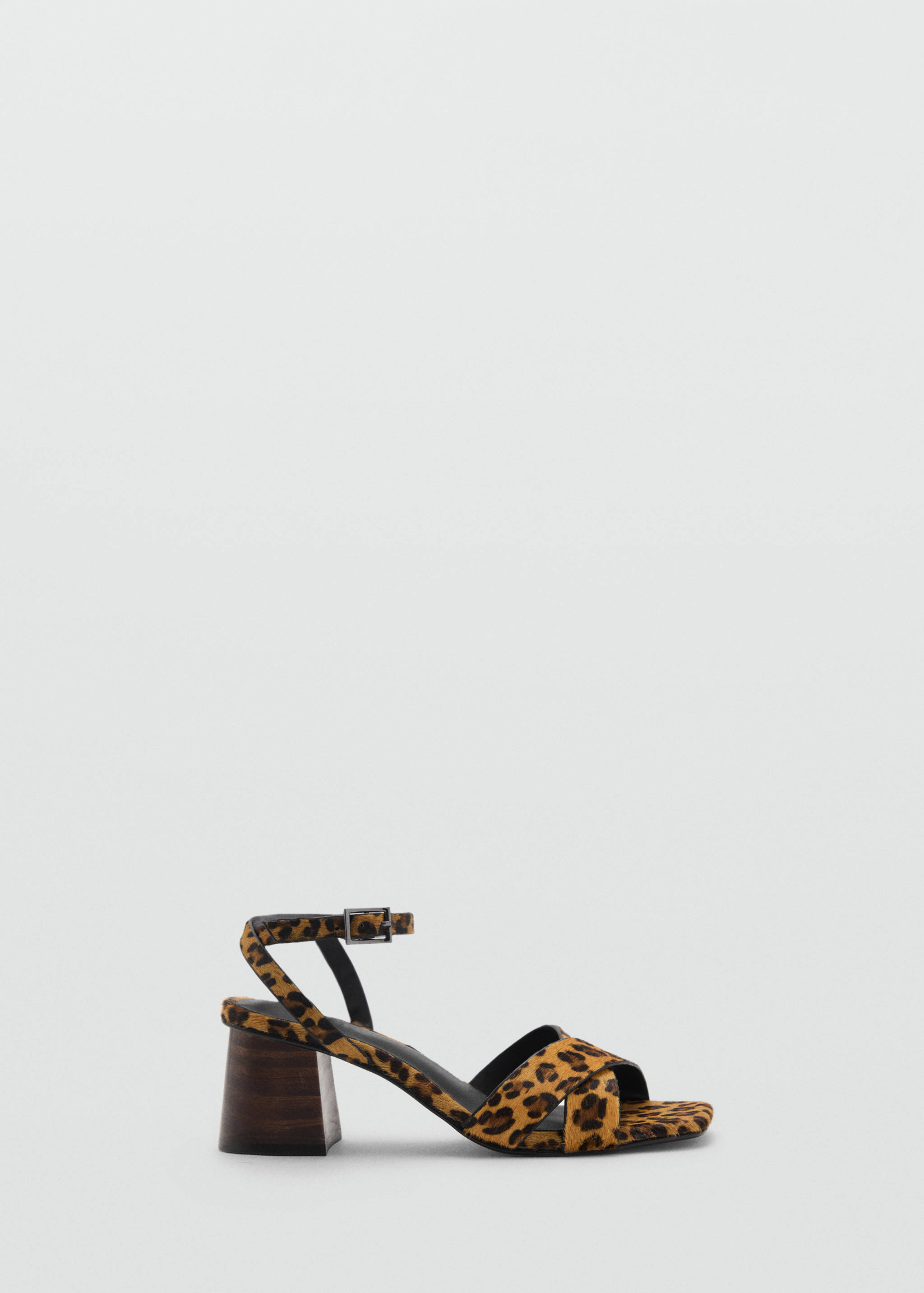 Leopard lädersandaler - Artikel utan modell
