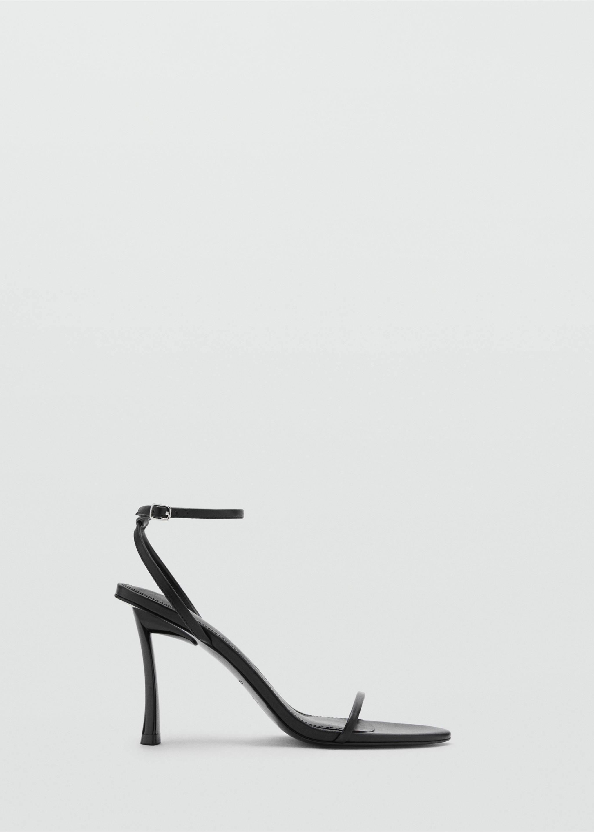 Heel leather sandals - Article without model, Black. Ref: 87006379-00.