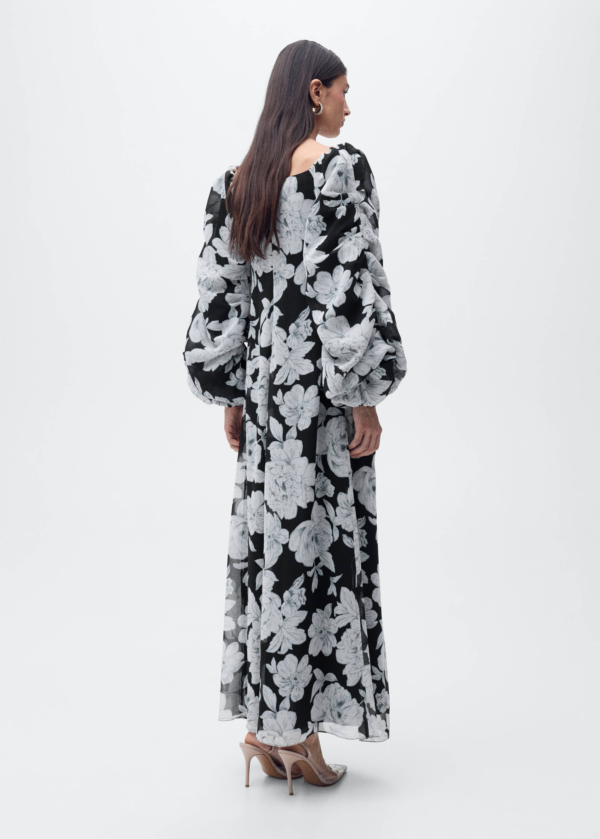 Strapless floral dress - Reverse of the article