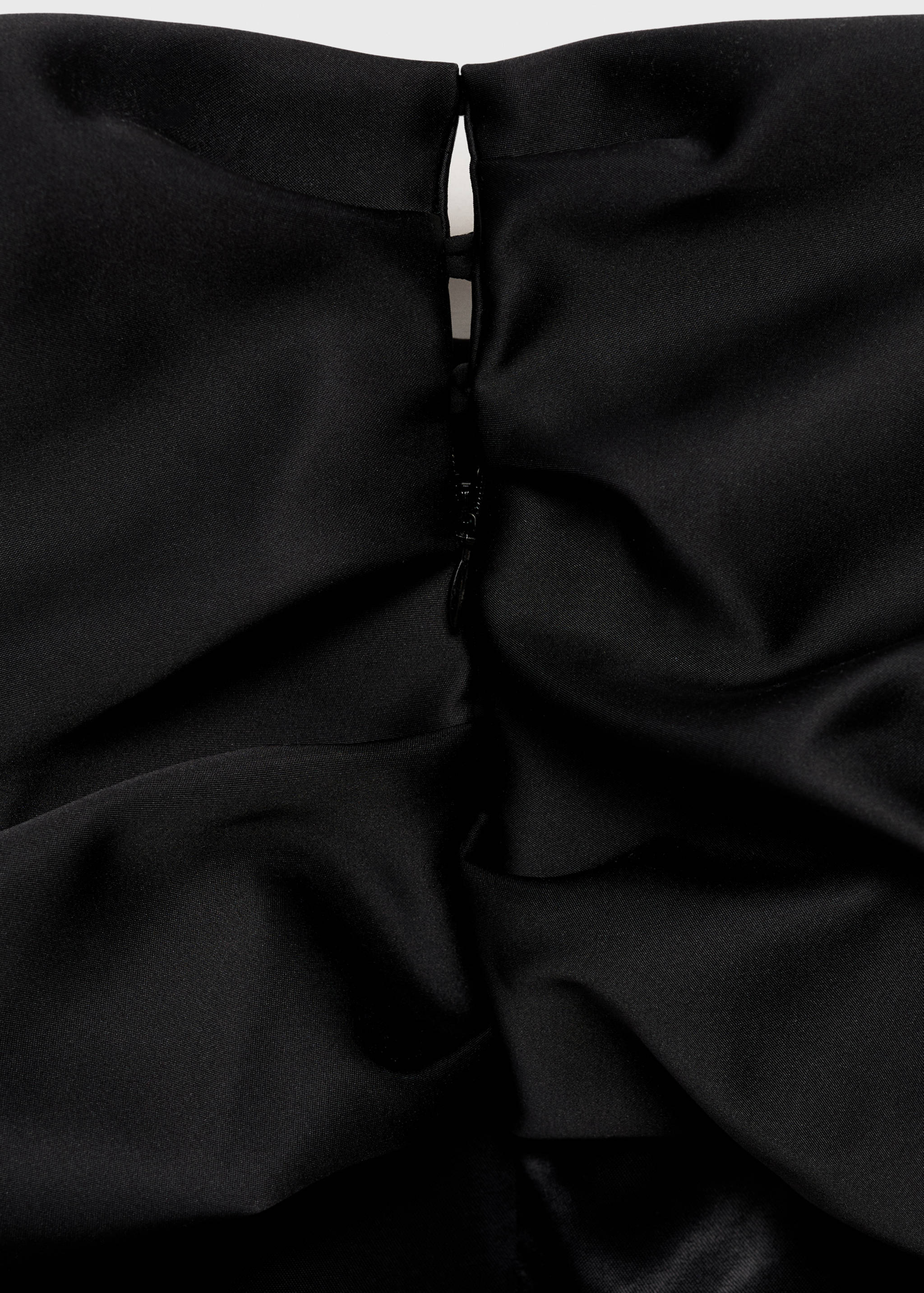 Vestido satinado hombros descubiertos volumen - Detalle del artículo 8
