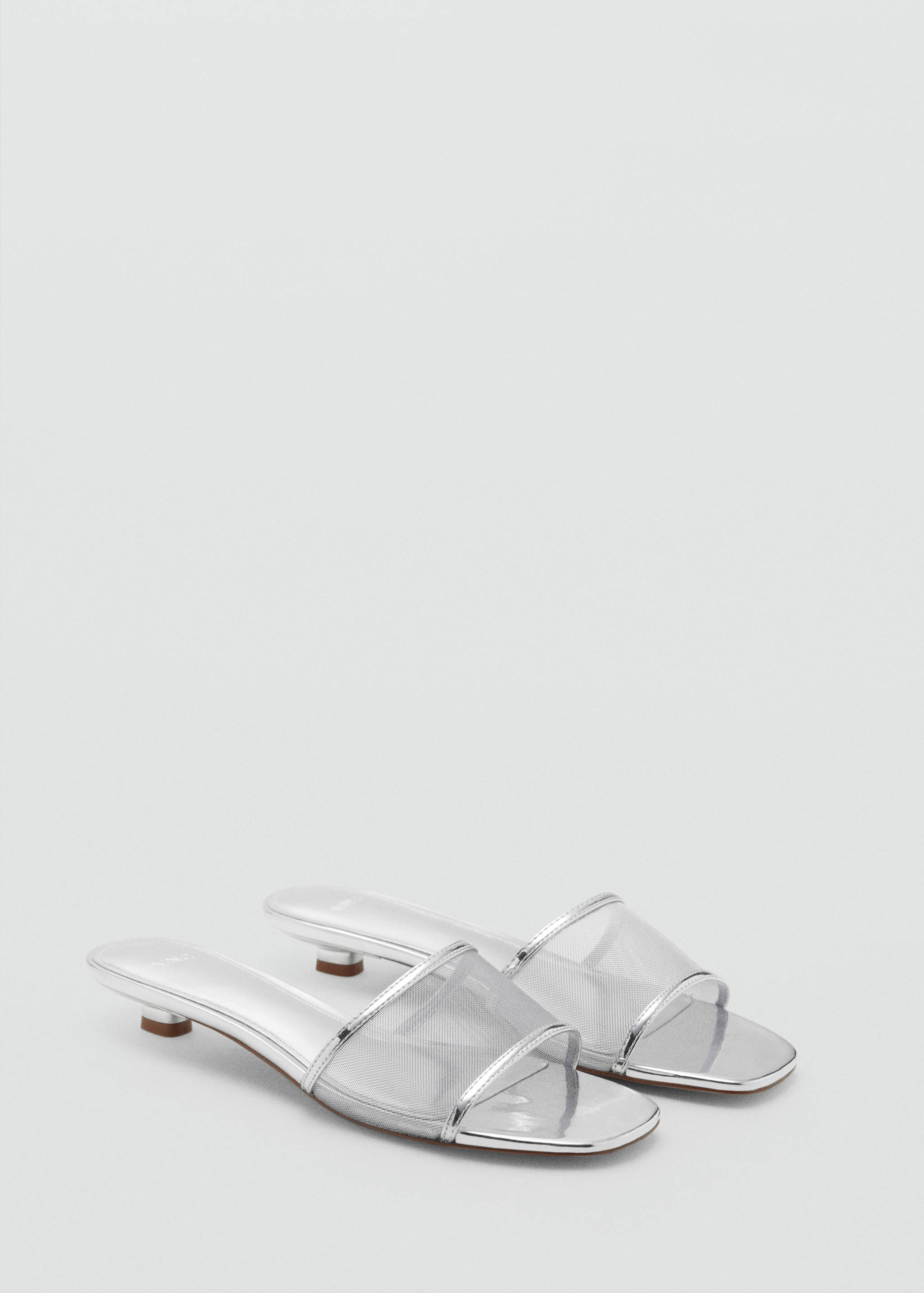 Kitten sandals with mesh strap - Medium plane