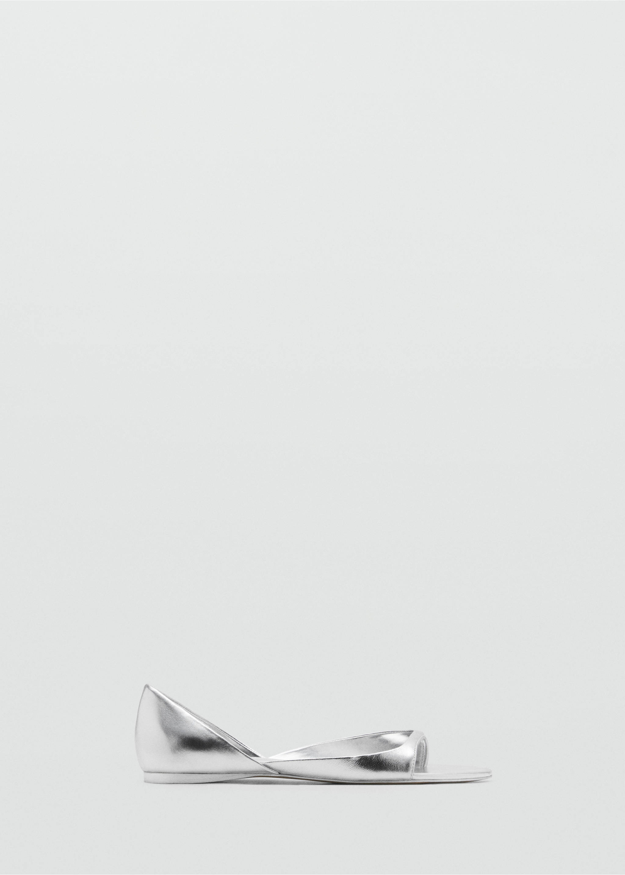 Metallic leather sandals - Article without model, Silver. Ref: 87006713-00.