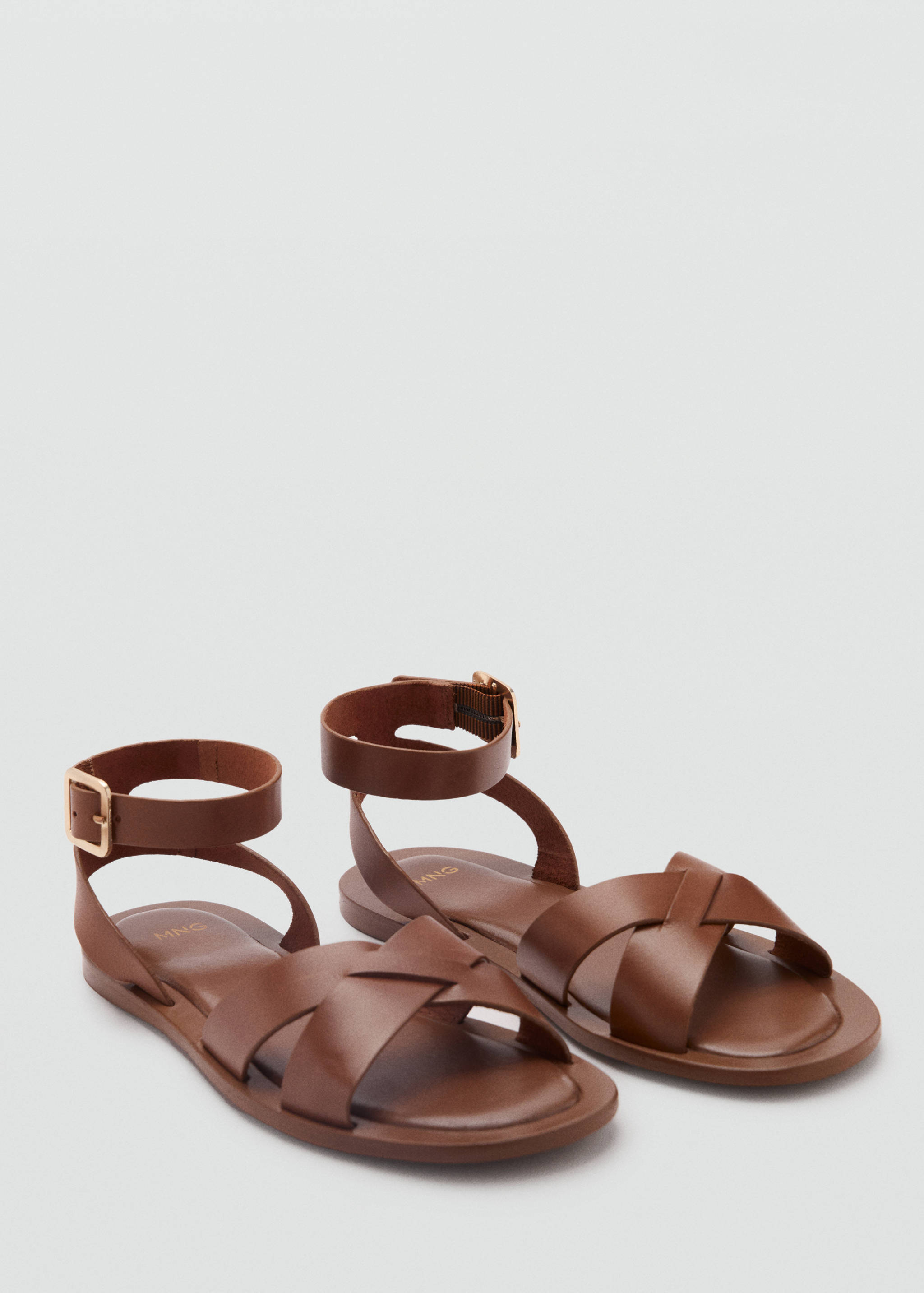 Ledersandalen mit Schnallenriemen - Mittlere Ansicht