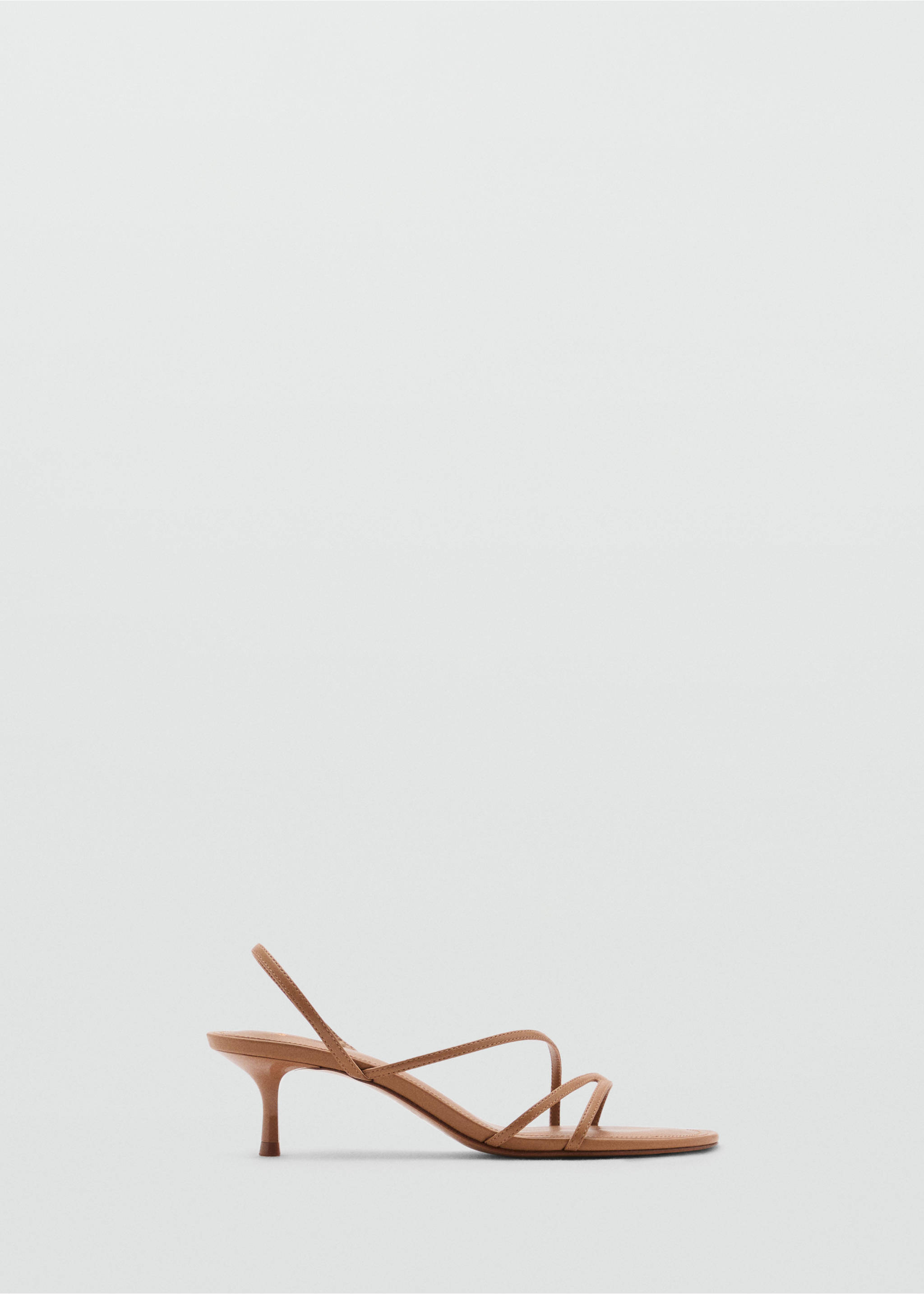 Strappy heeled sandals - Article without model, Caramel. Ref: 87006715-00.