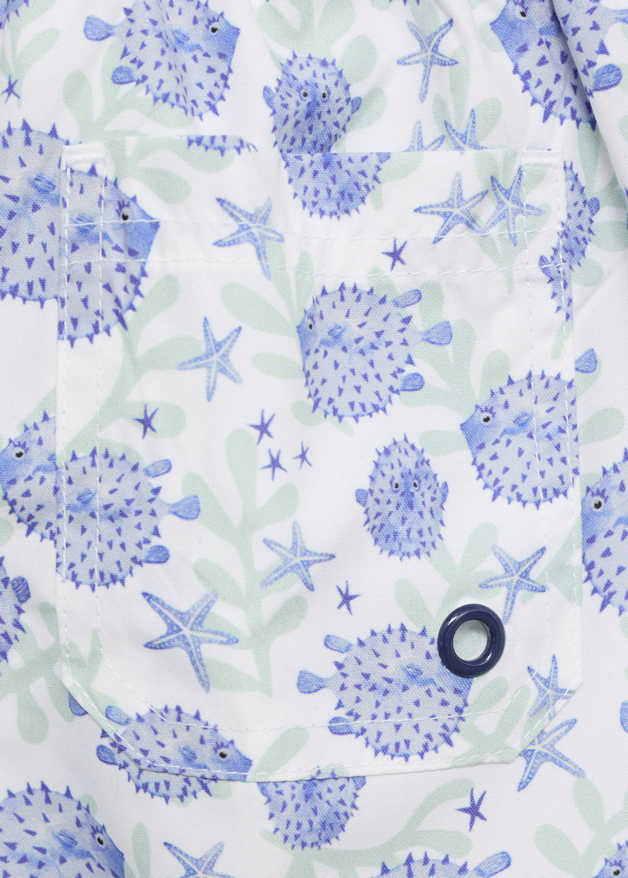 Marine-print swimsuit - Details of the article 0