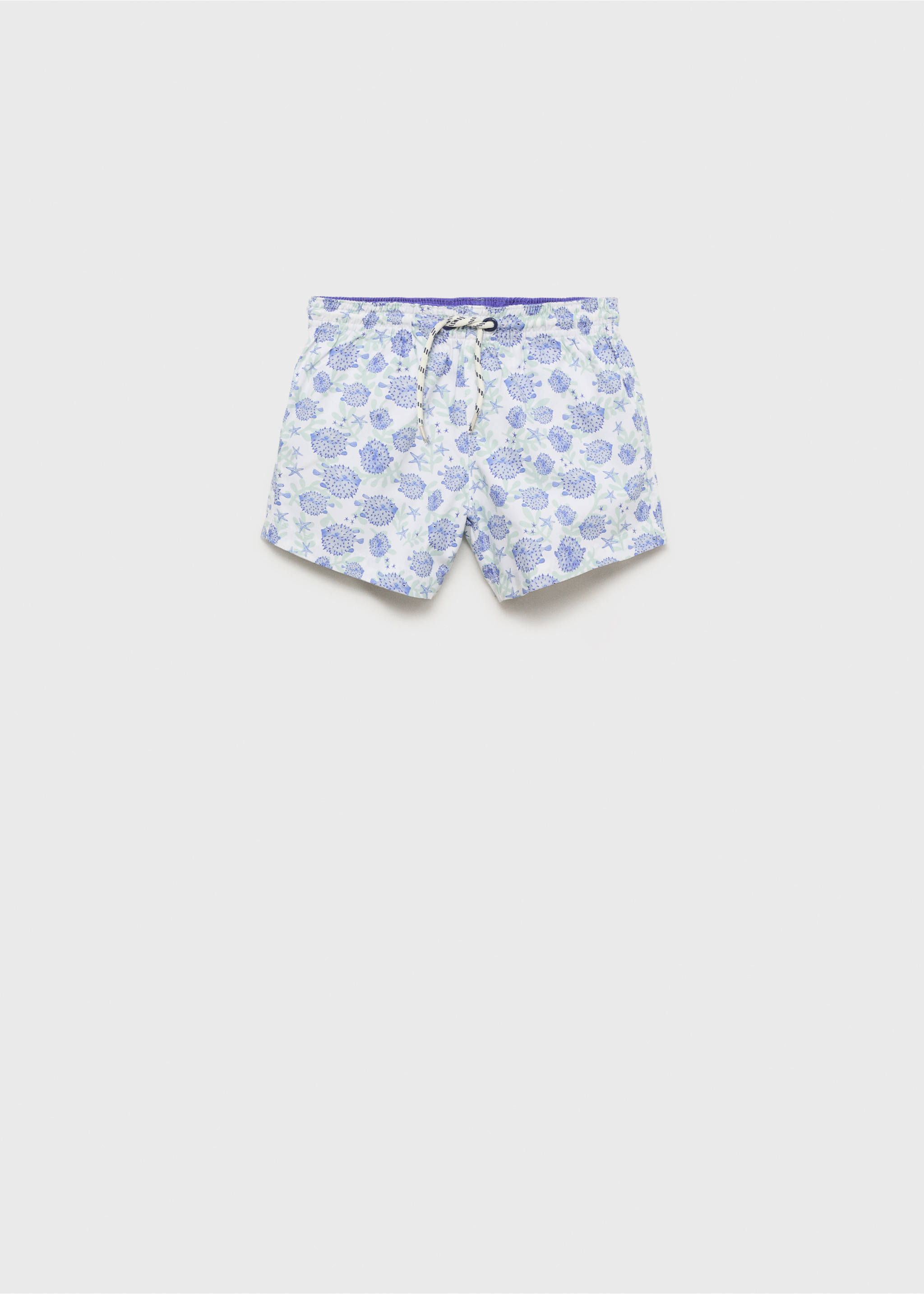 Badpak met marineprint - Artikel zonder model, Wit. Ref: 87006716-00.