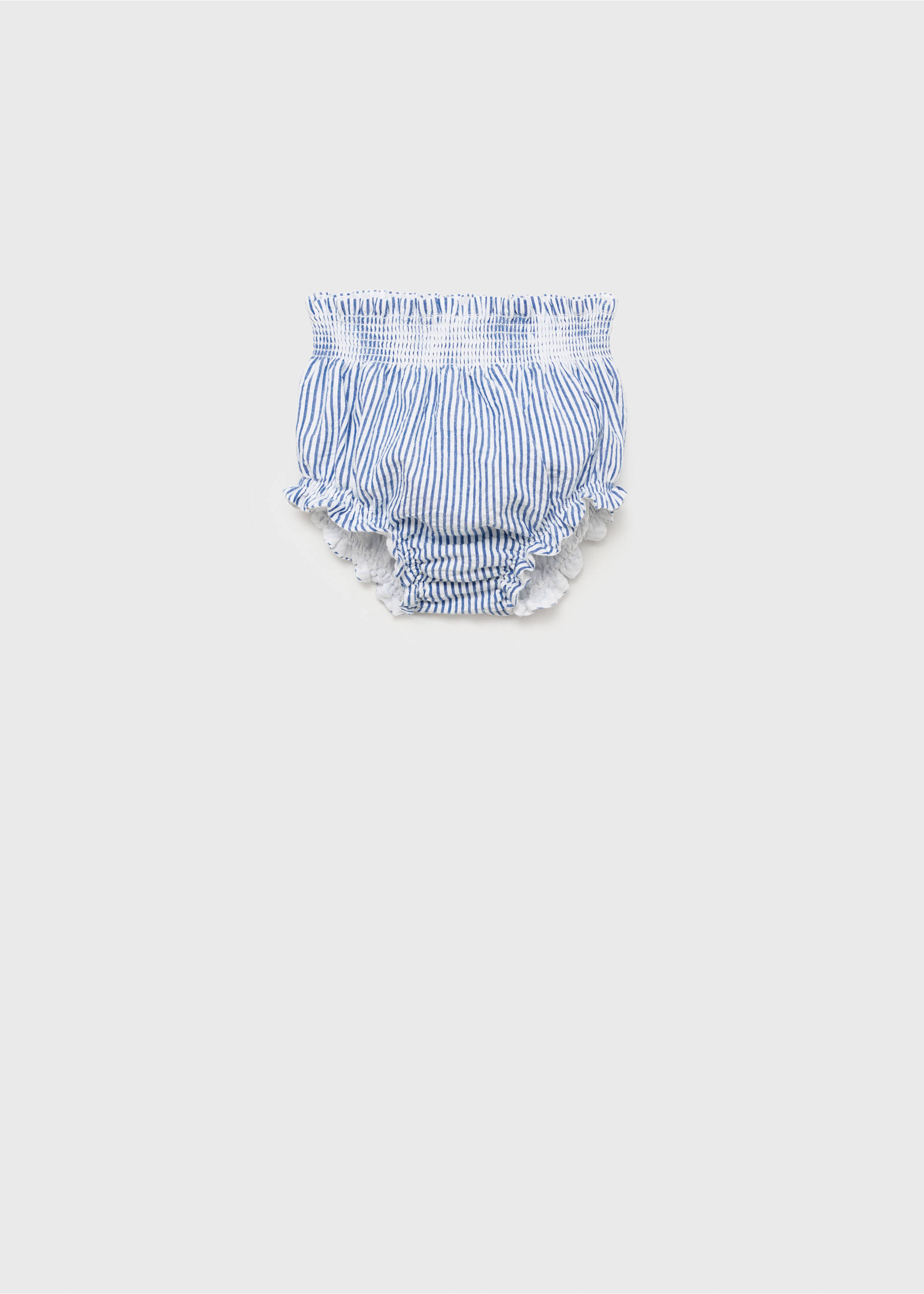 Striped cotton shorts - Article without model, Blue. Ref: 87006718-00.