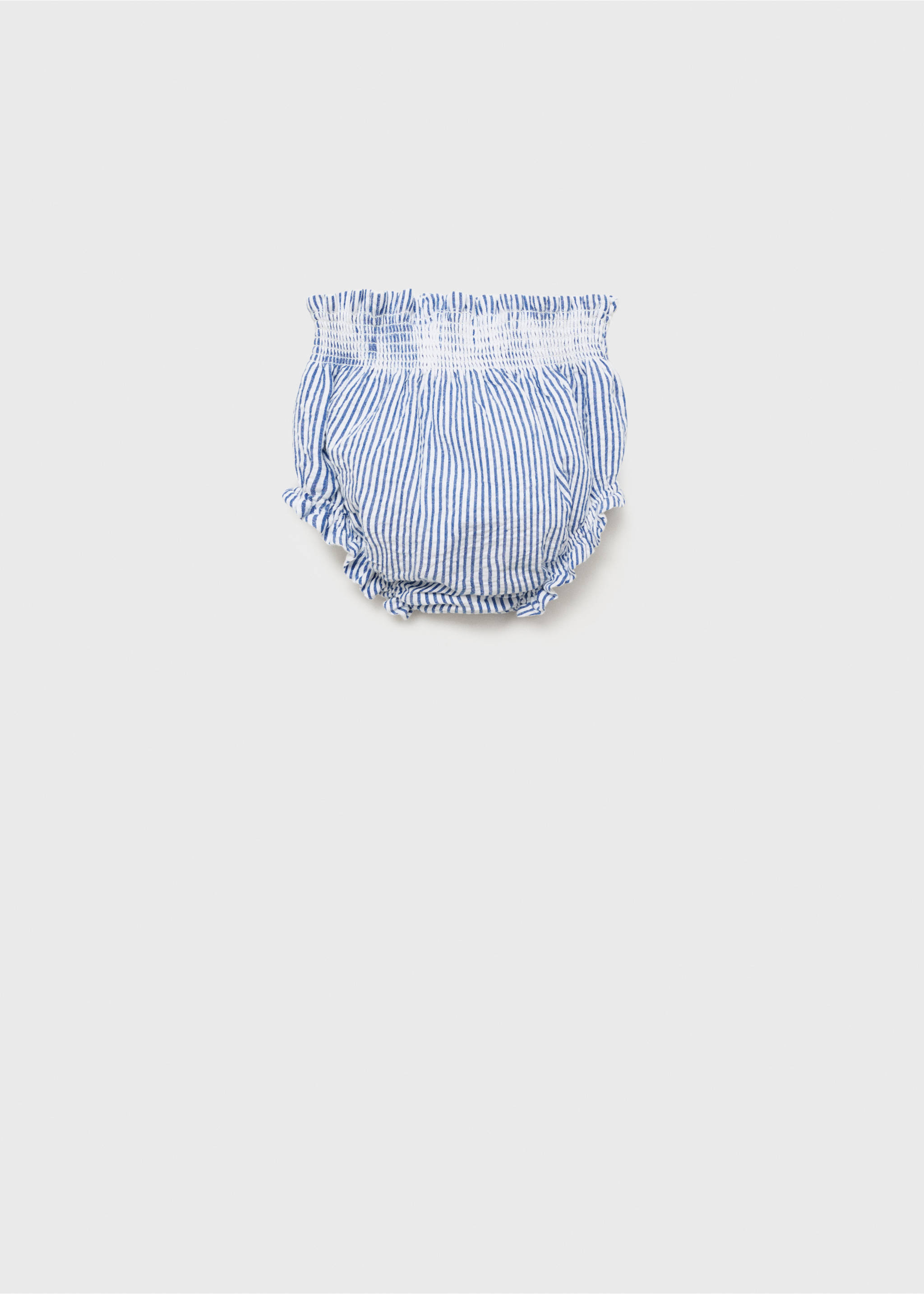 Striped cotton shorts - Reverse of the article, Blue. Ref: 87006718-00.