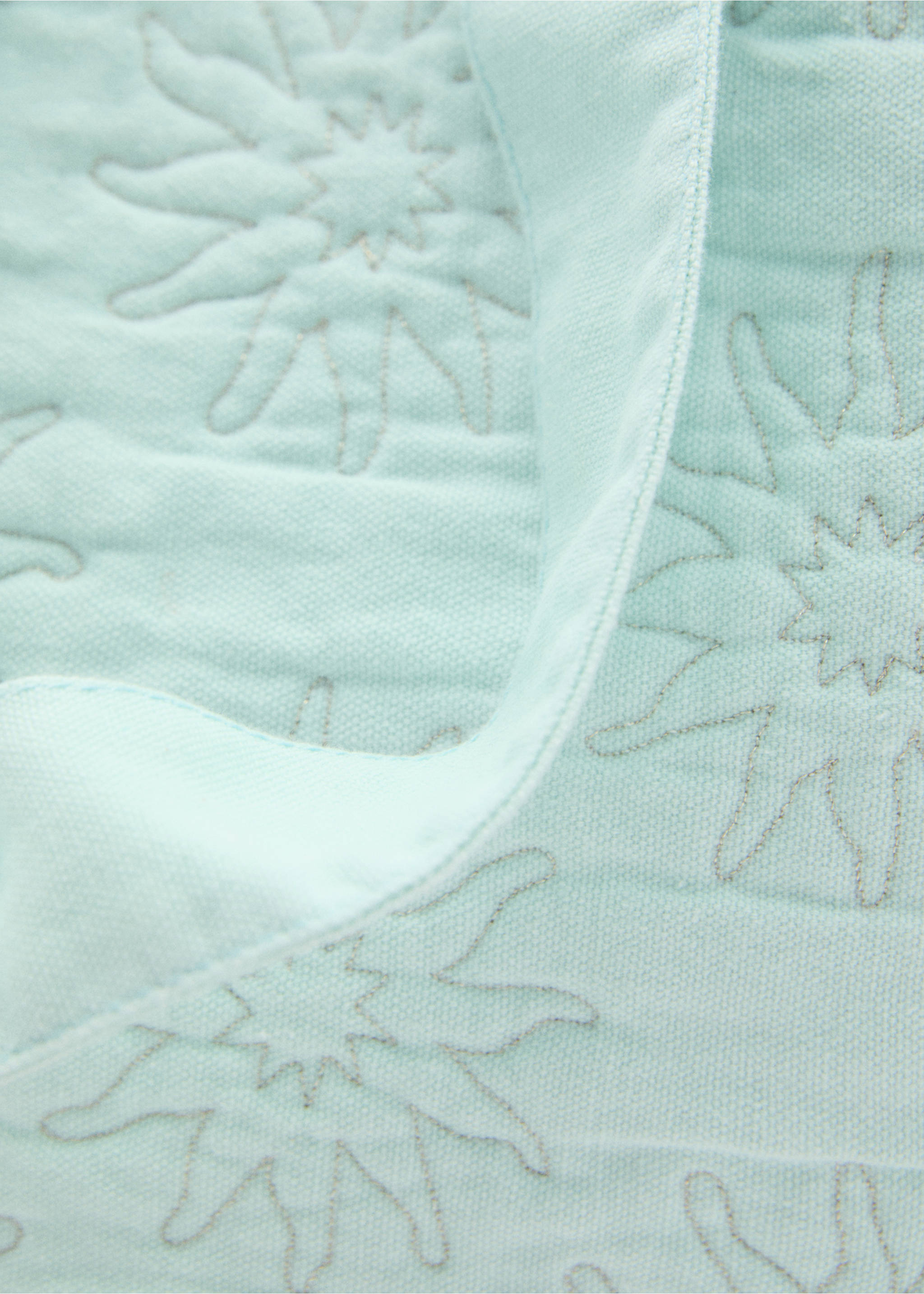 Tote bag brodé - Détail de l'article 2, Vert d´eau. Ref: 87006719-00.