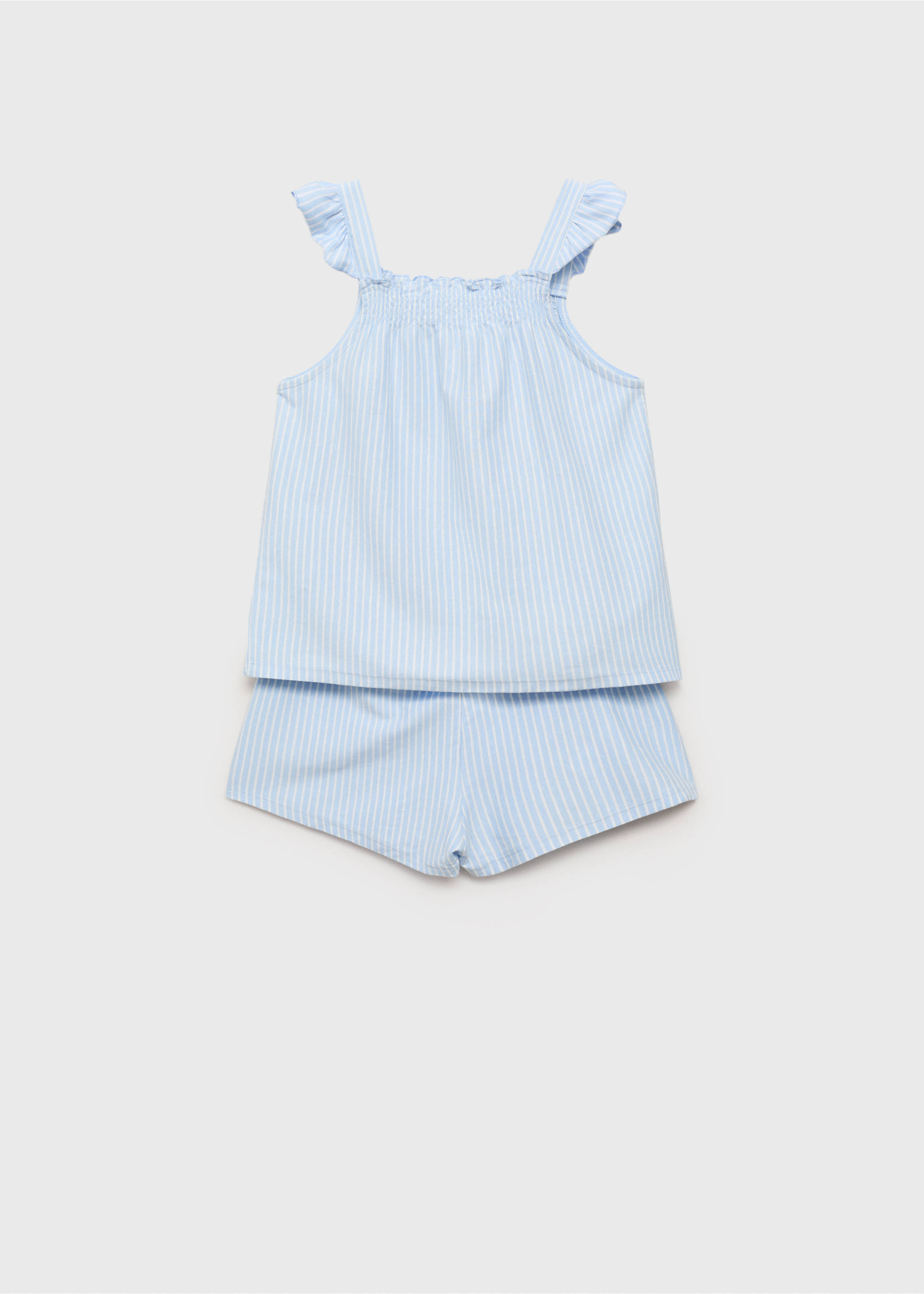 Pack pijama cotó curt - Revers de l'article, Blau cel. Ref: 87006722-00.