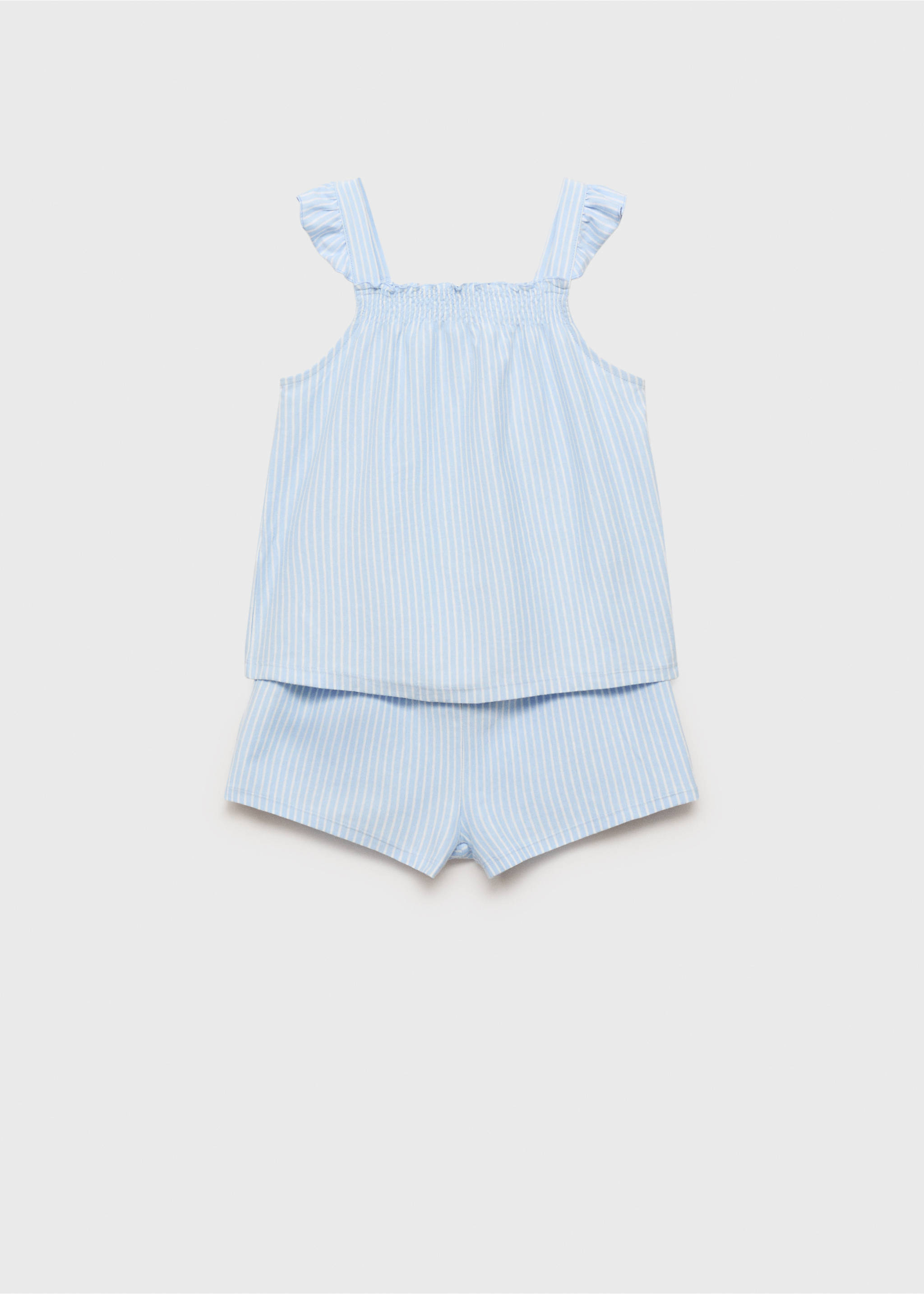 Cotton pyjama shorts pack - Article without model, Sky Blue. Ref: 87006722-00.