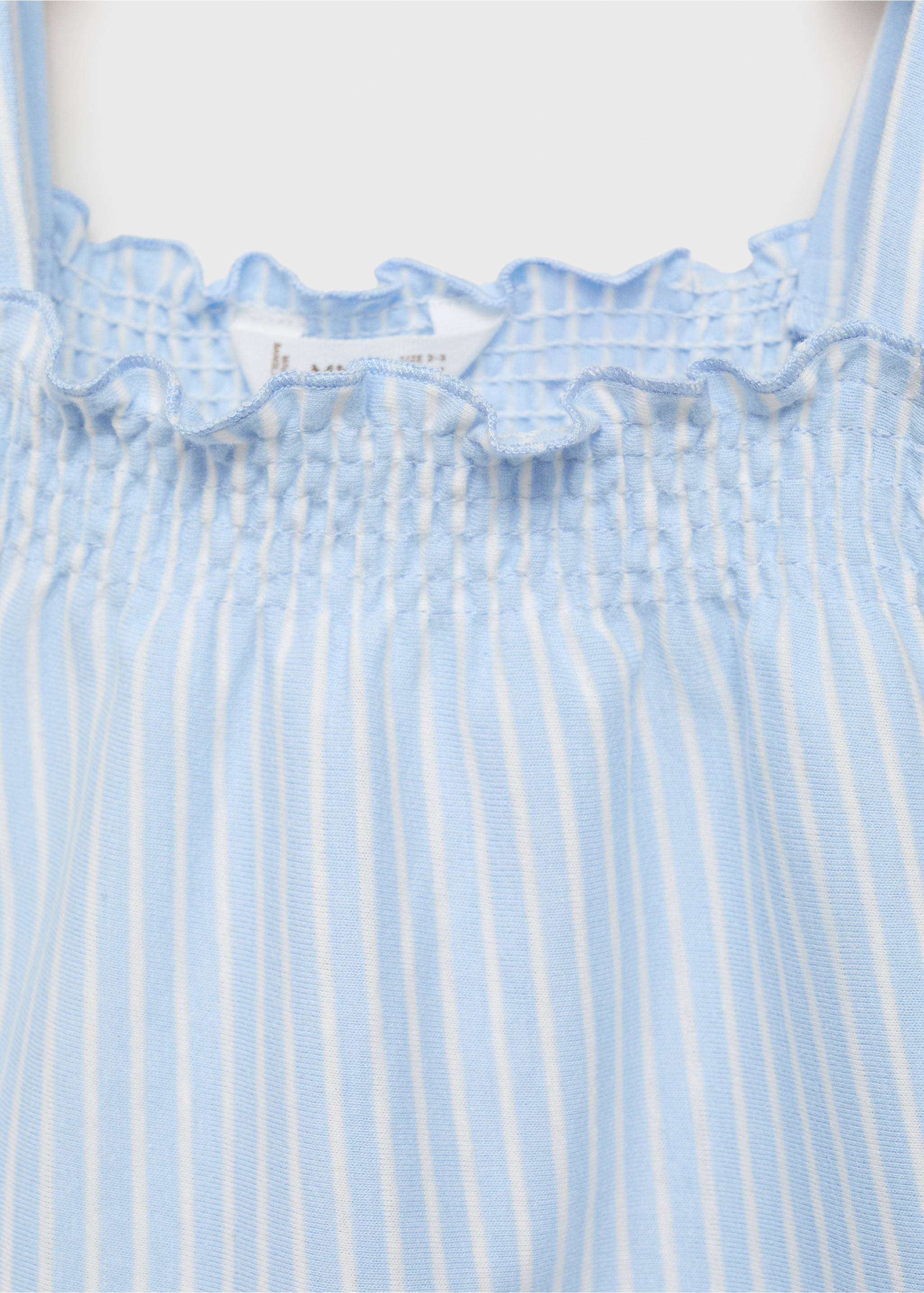 Striped cotton pyjama pack - Details of the article 8, Sky Blue. Ref: 87006723-00.