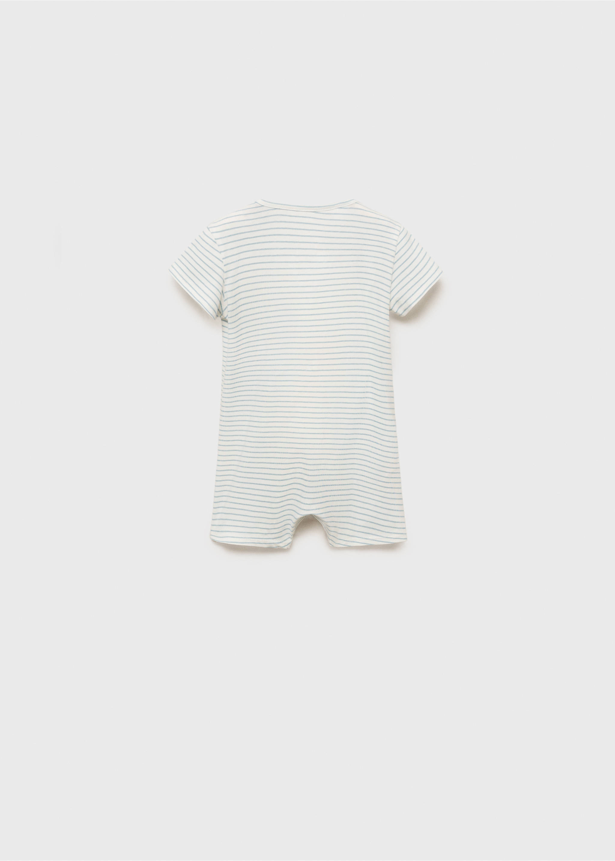 Striped bodysuit pyjamas - Reverse of the article, Blue. Ref: 87006724-00.