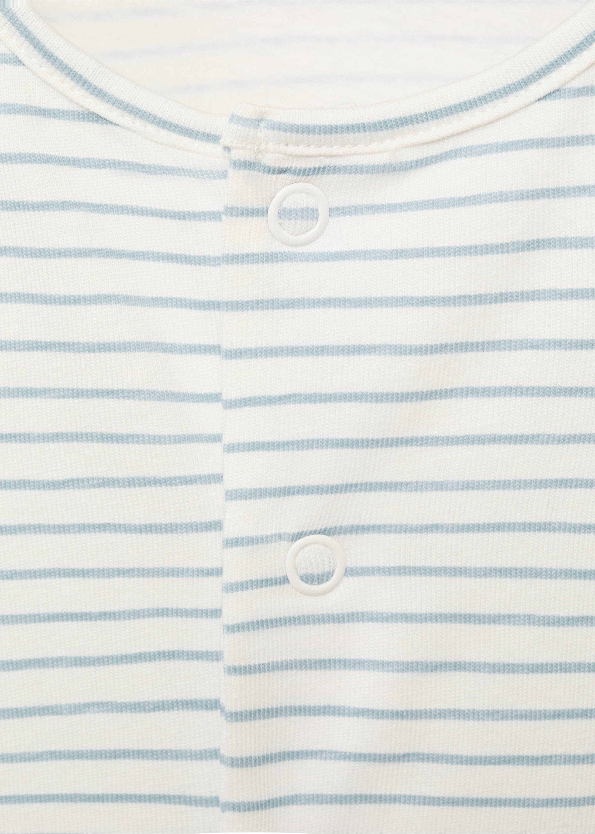 Striped bodysuit pyjamas - Details of the article 8, Blue. Ref: 87006724-00.