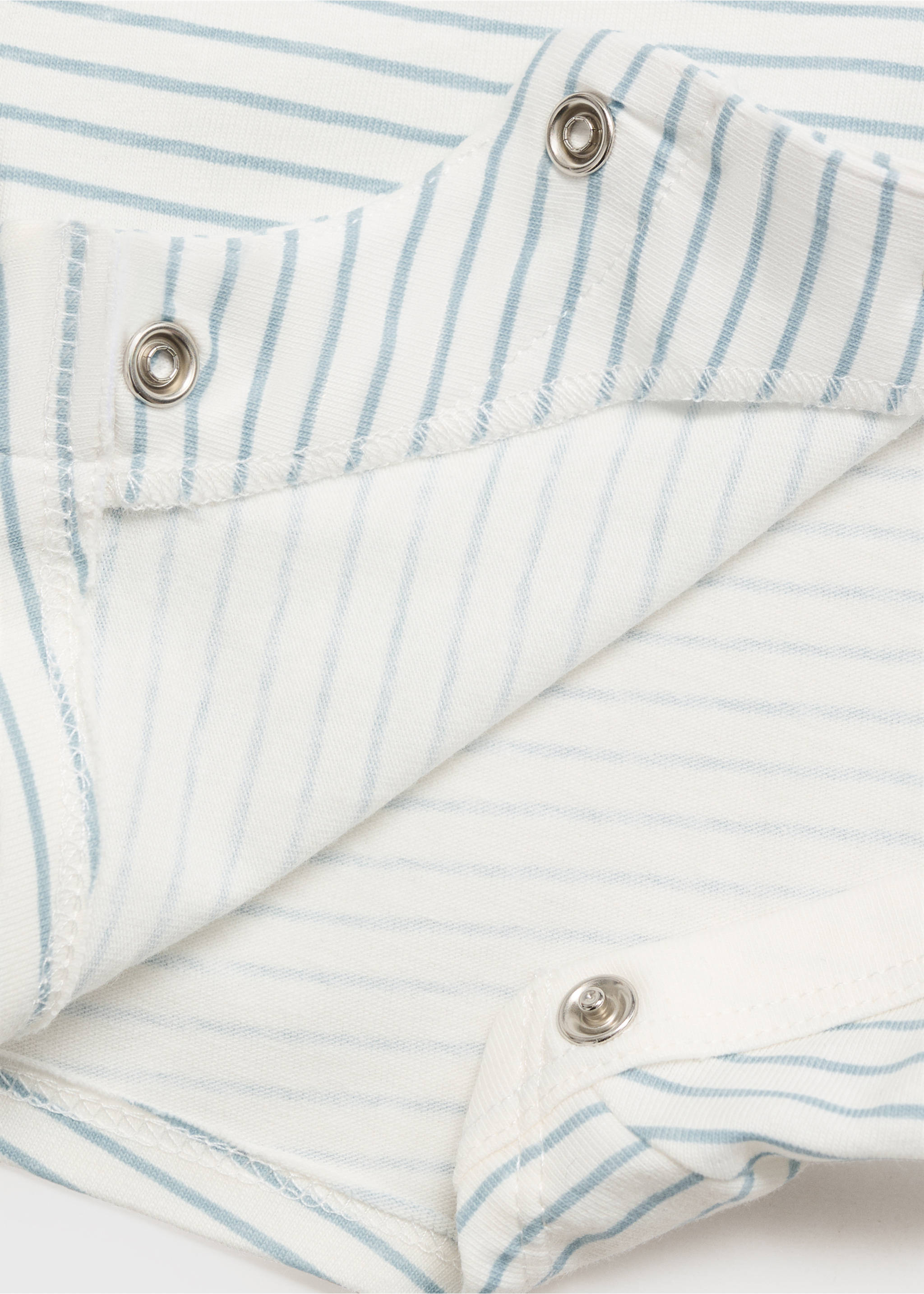 Striped bodysuit pyjamas - Details of the article 0, Blue. Ref: 87006724-00.