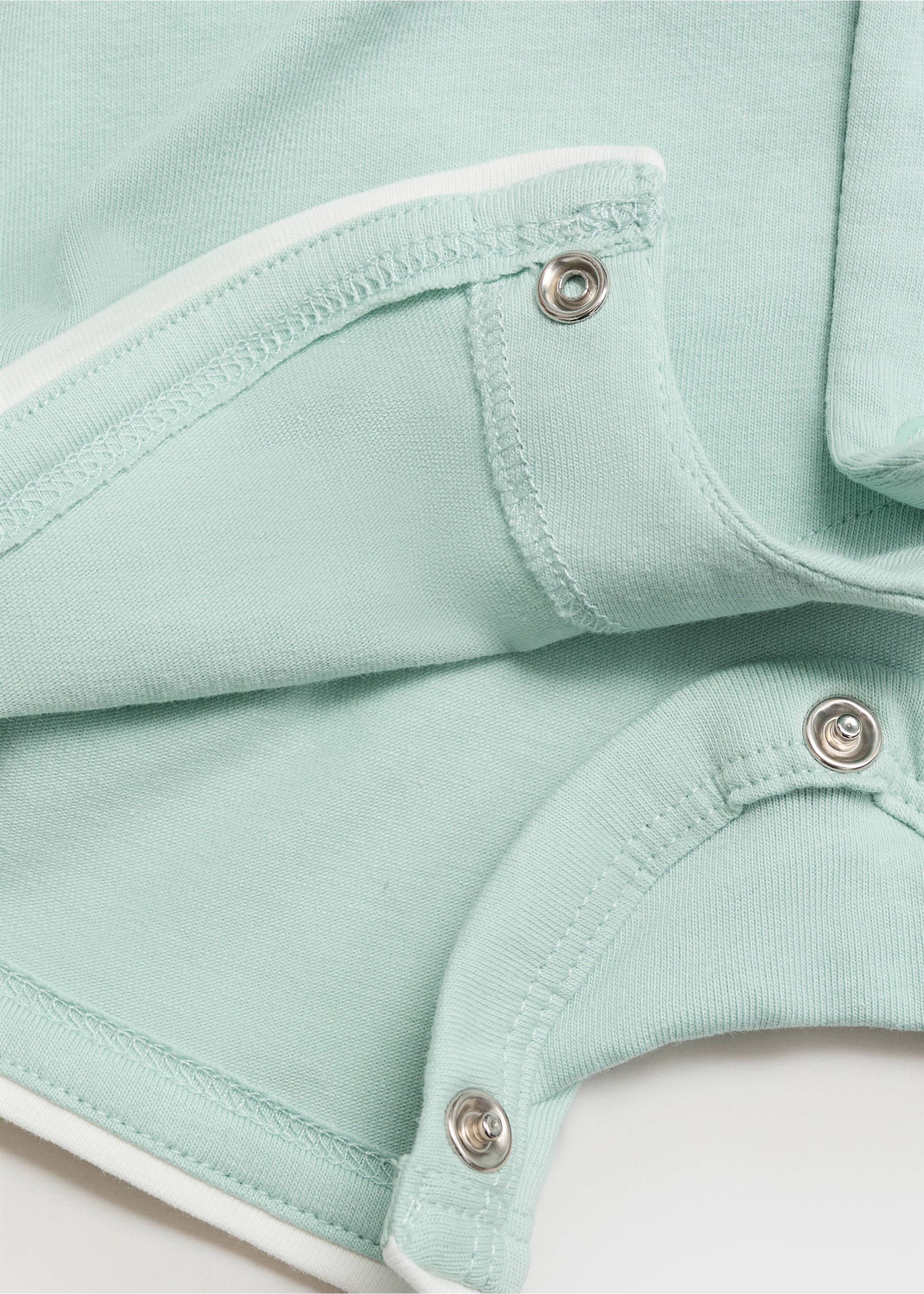 Babydoll-neck bodysuit pyjamas - Details of the article 0, Green. Ref: 87006726-00.