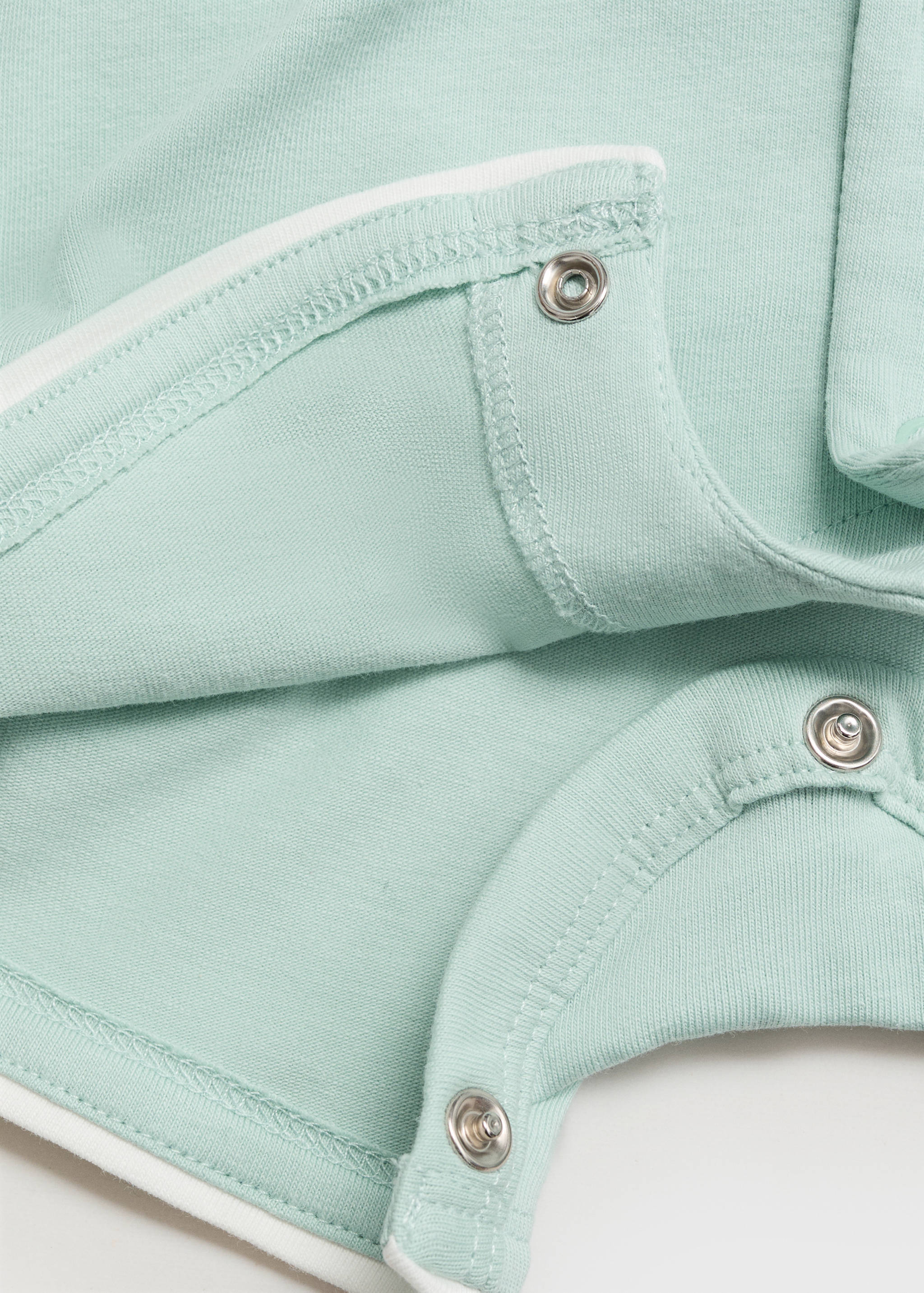 Babydoll-neck bodysuit pyjamas - Details of the article 0