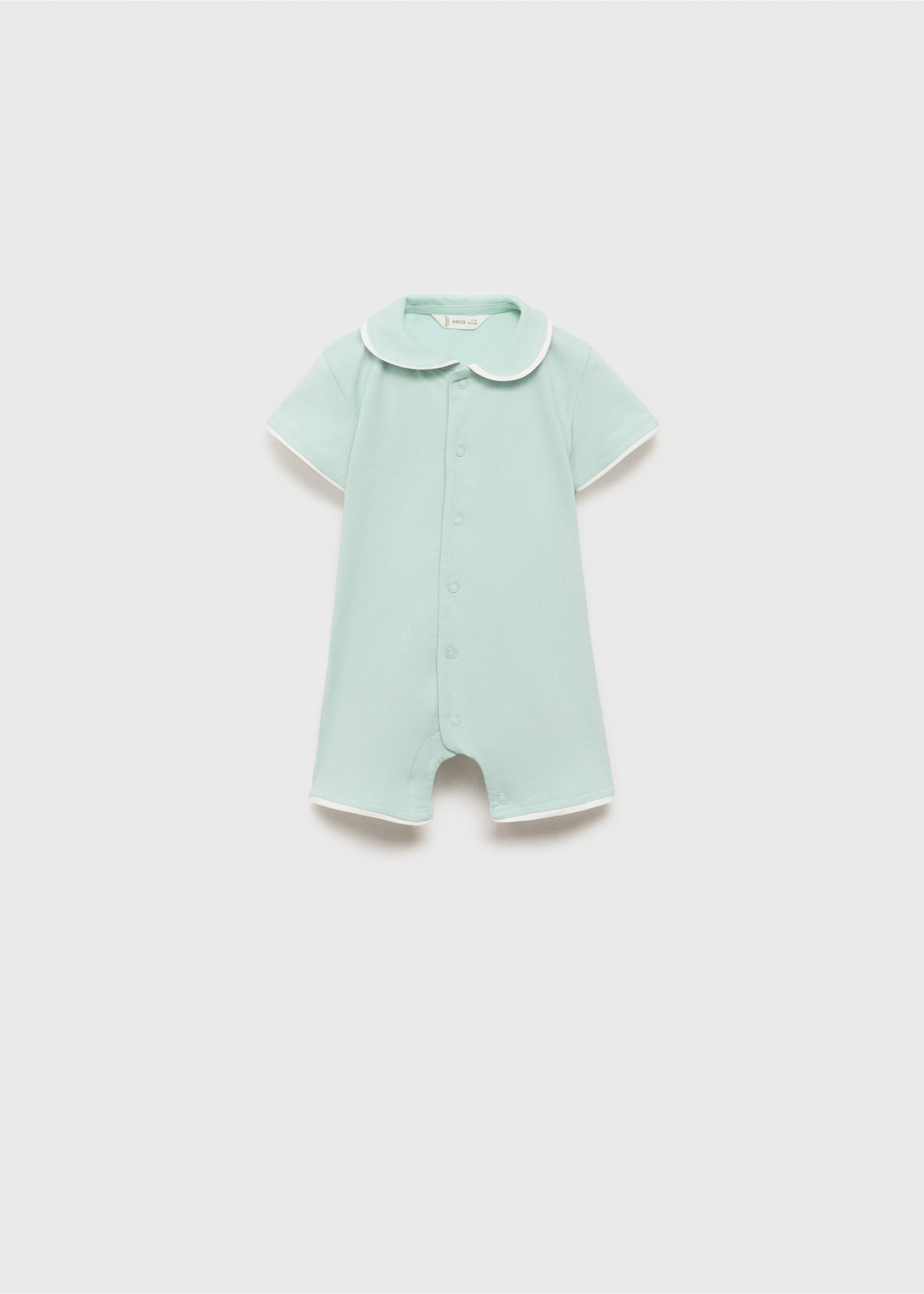 Babydoll-neck bodysuit pyjamas - Article without model, Green. Ref: 87006726-00.