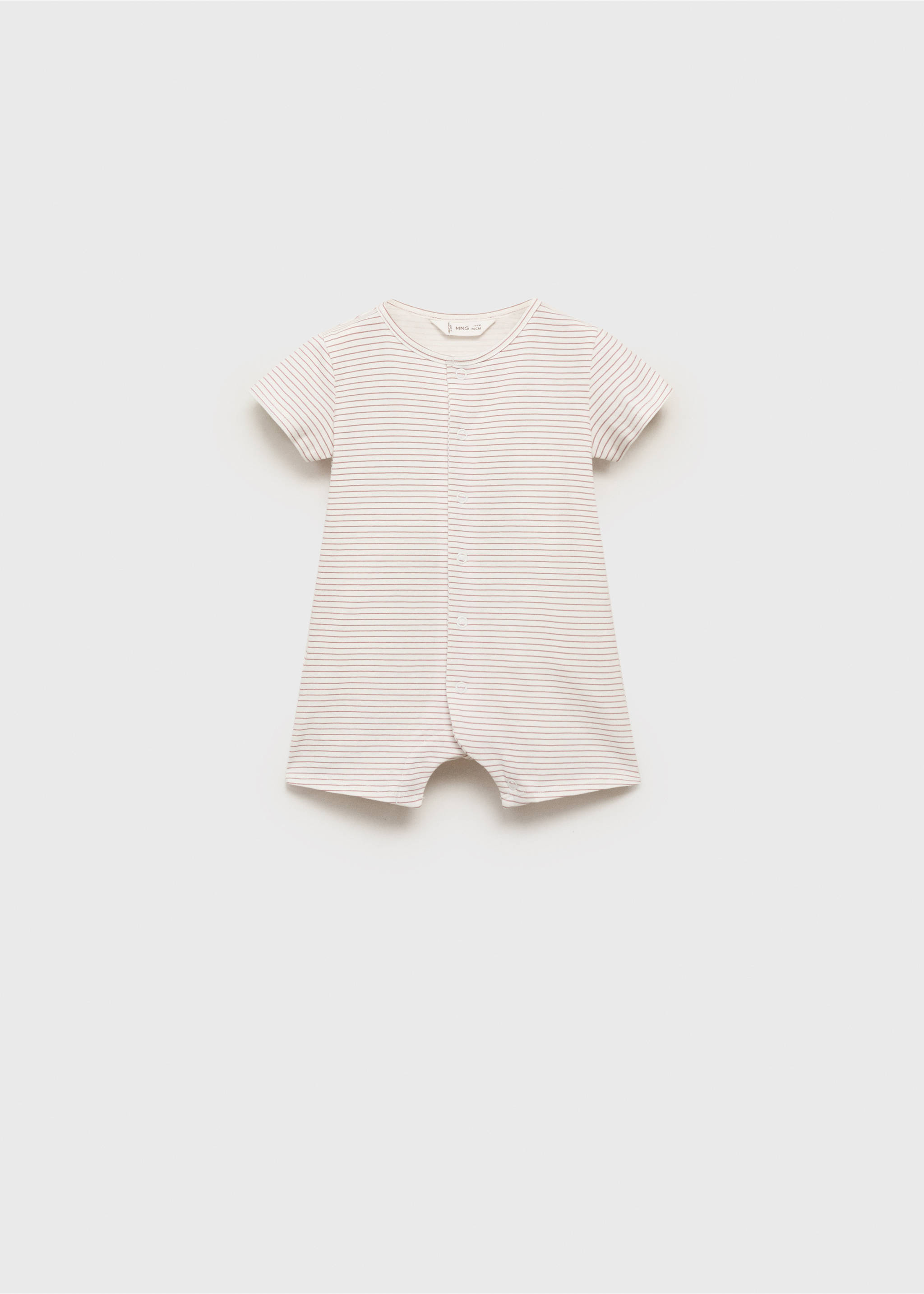 Striped bodysuit pyjamas - Article without model, Pink. Ref: 87006728-00.