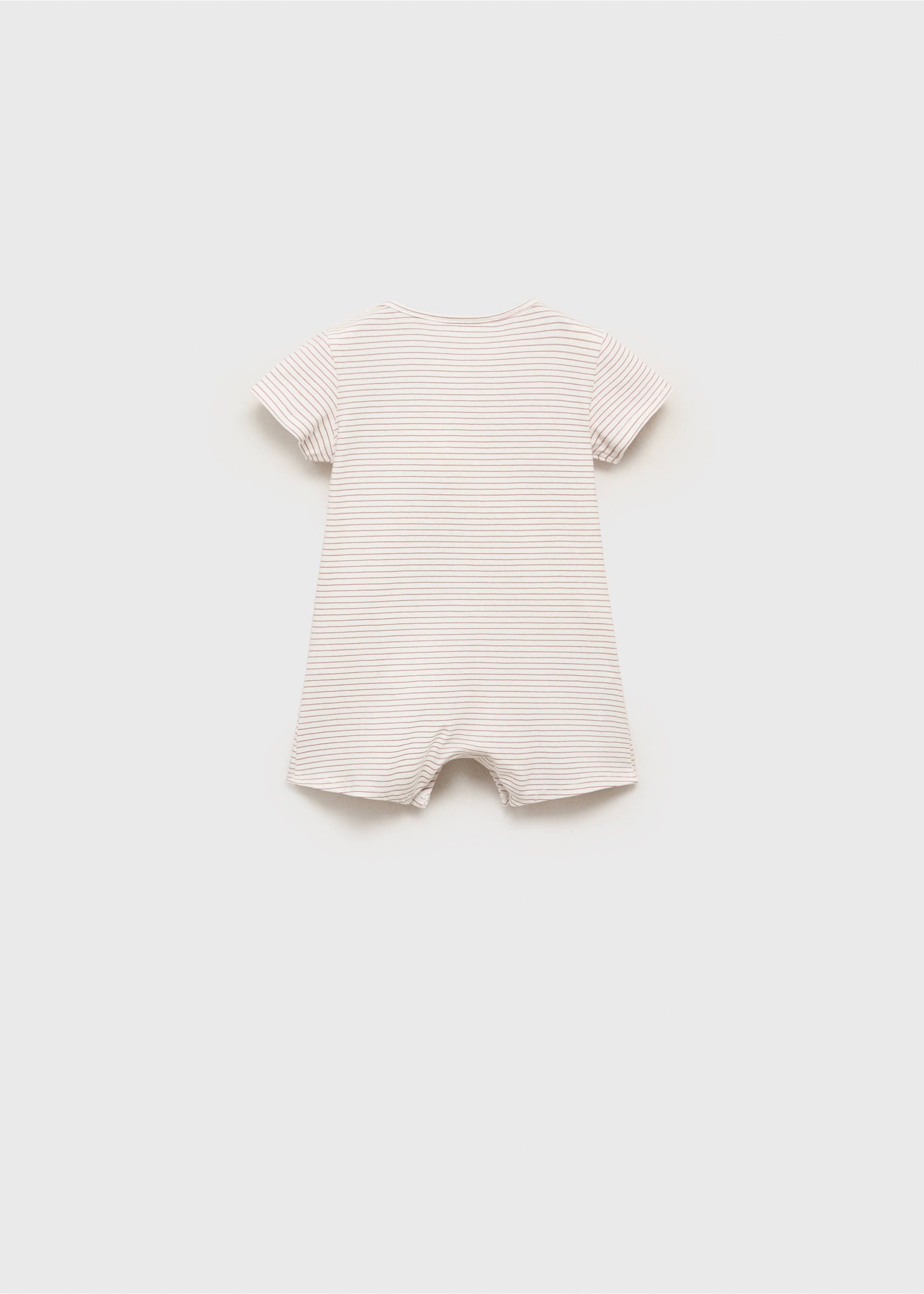 Striped bodysuit pyjamas - Reverse of the article, Pink. Ref: 87006728-00.