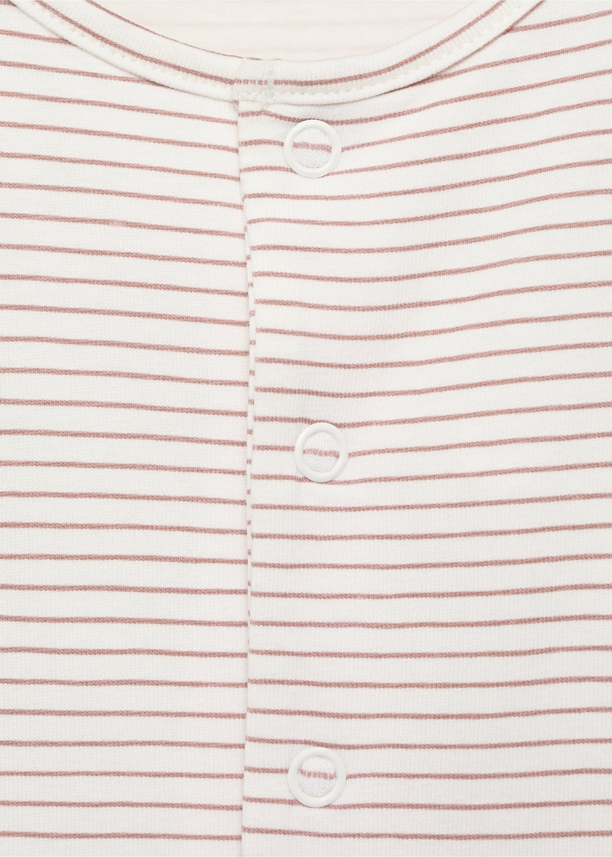 Striped bodysuit pyjamas - Details of the article 8, Pink. Ref: 87006728-00.