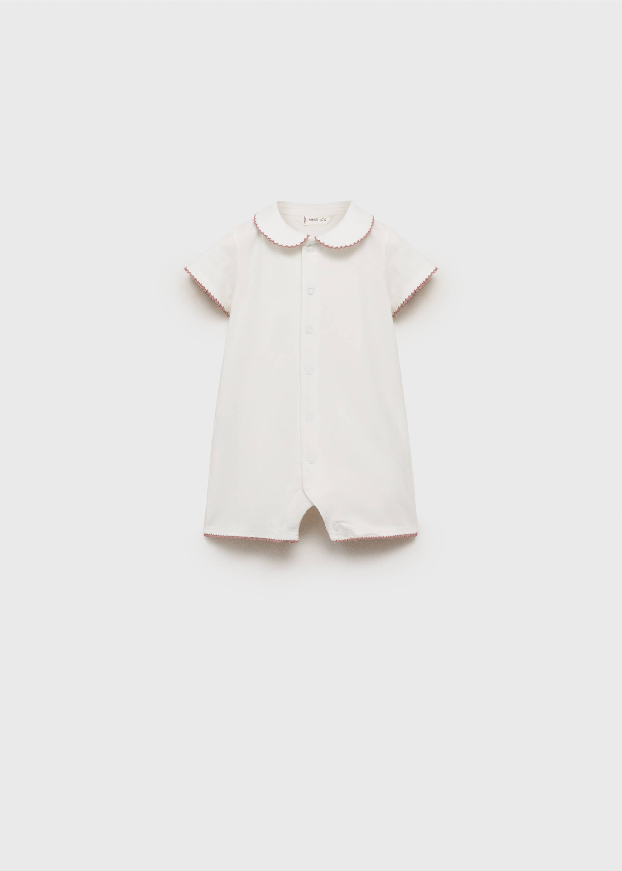 Babydoll-neck bodysuit pyjamas - Article without model, Pink. Ref: 87006729-00.