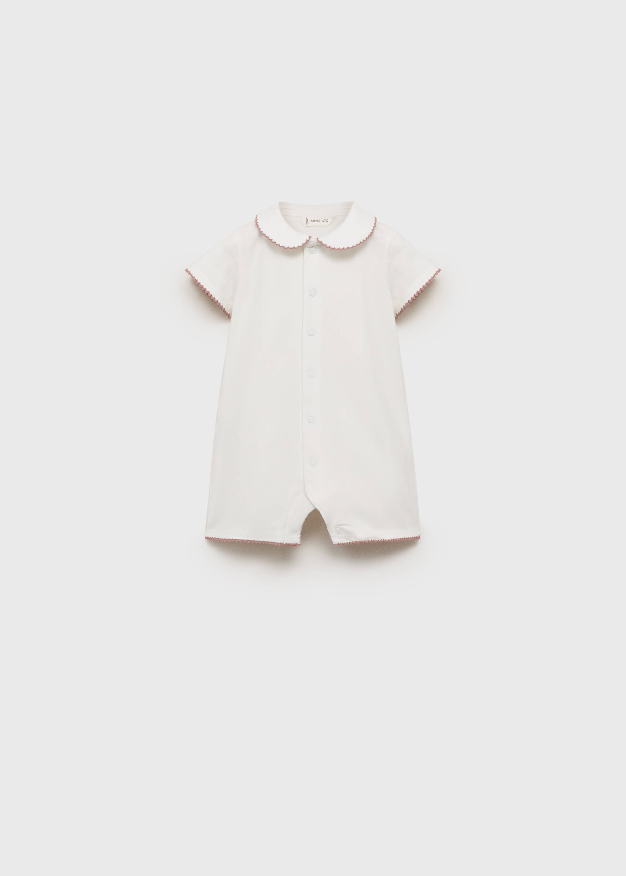 Babydoll-neck bodysuit pyjamas - Article without model