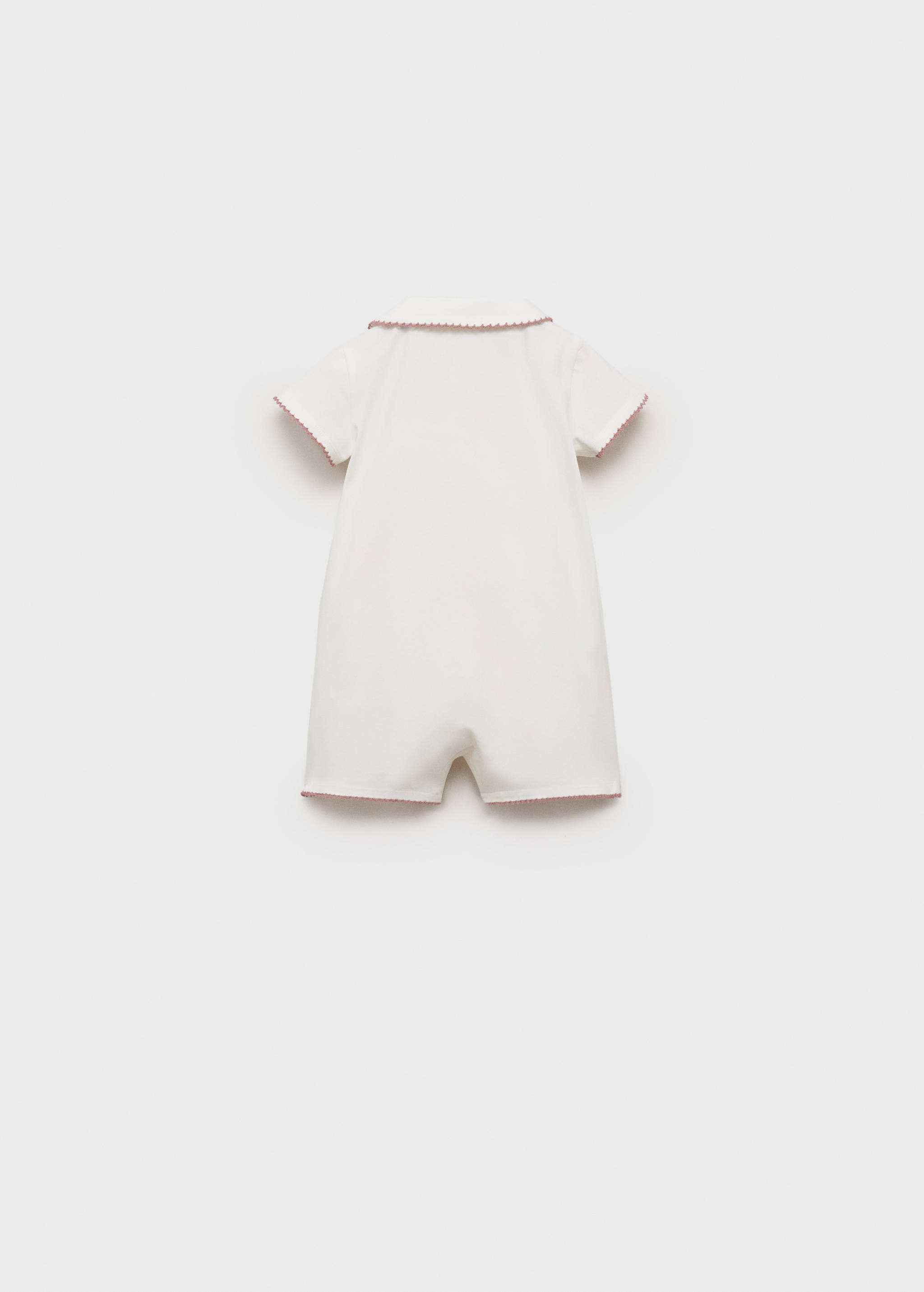 Babydoll-neck bodysuit pyjamas - Reverse of the article