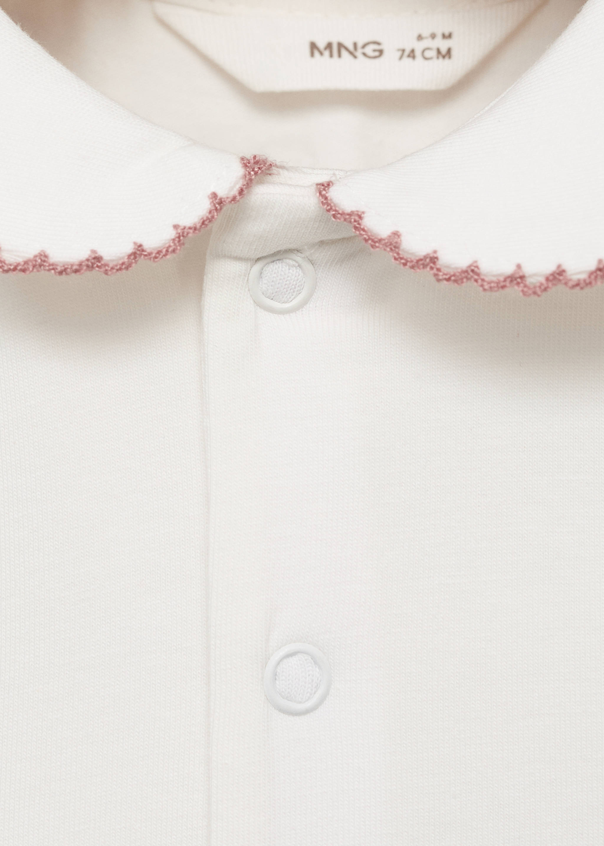 Babydoll-neck bodysuit pyjamas - Details of the article 0