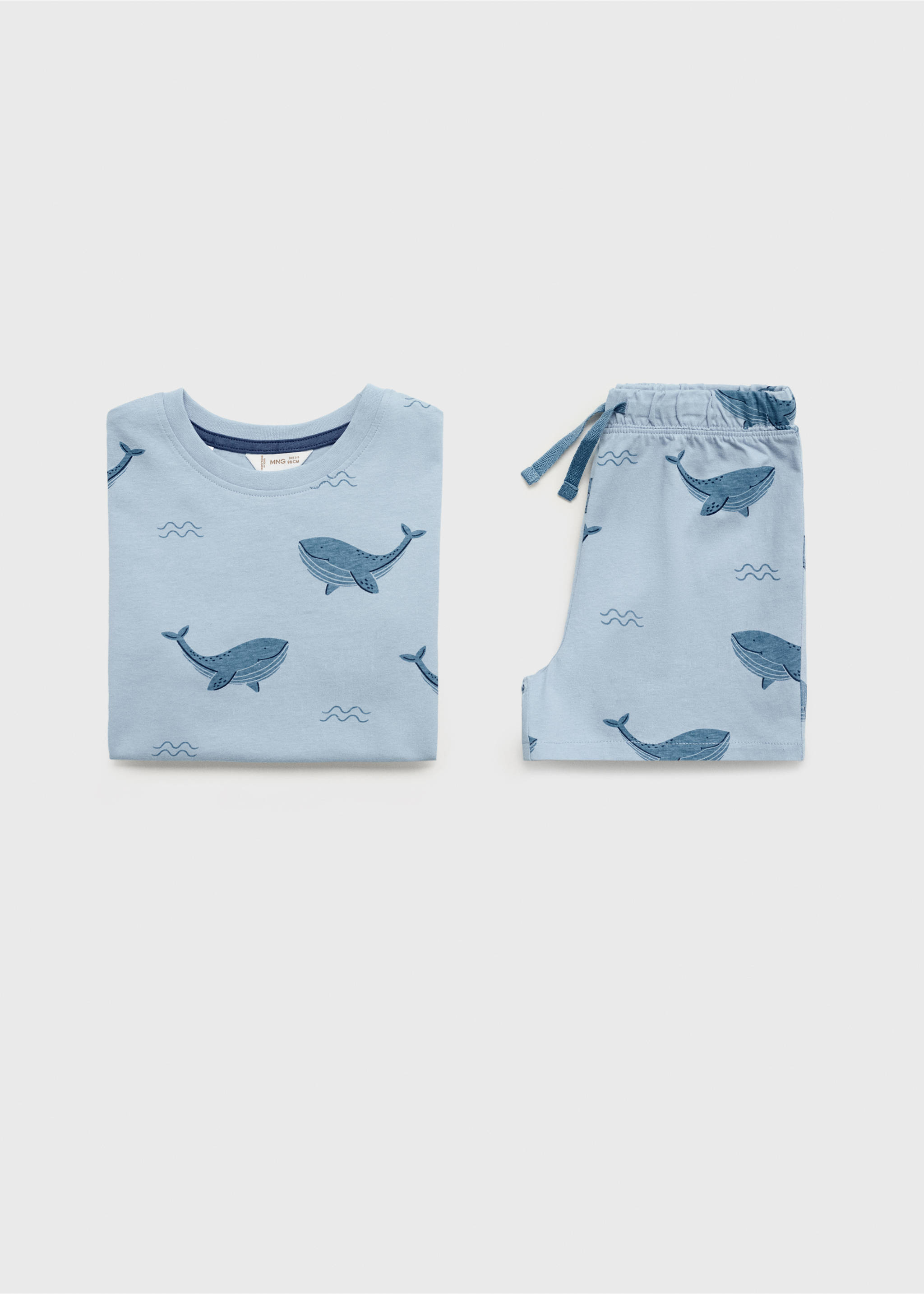 Pack Kurzer Baumwoll-Pyjama - Detail des Artikels 0, Blau. Ref: 87006731-00.