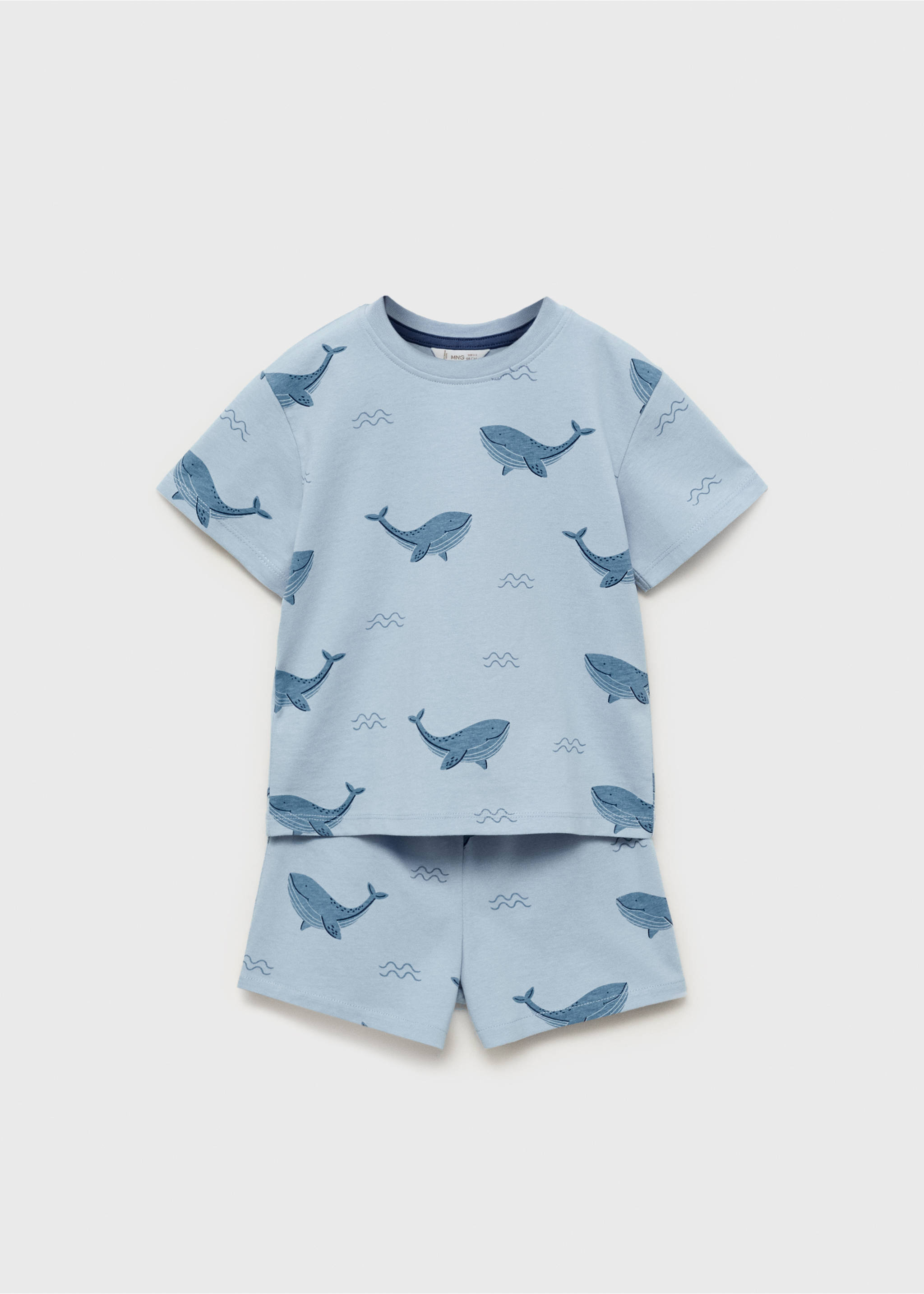 Lot pyjama court coton - Article sans modèle, Bleu. Ref: 87006731-00.