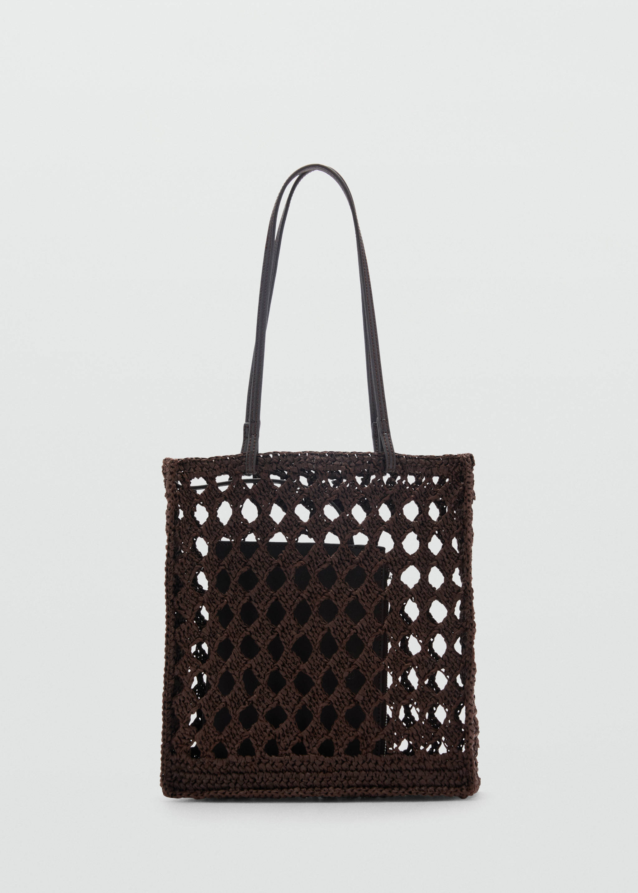 Natural fibre openwork shopper bag - Article without model