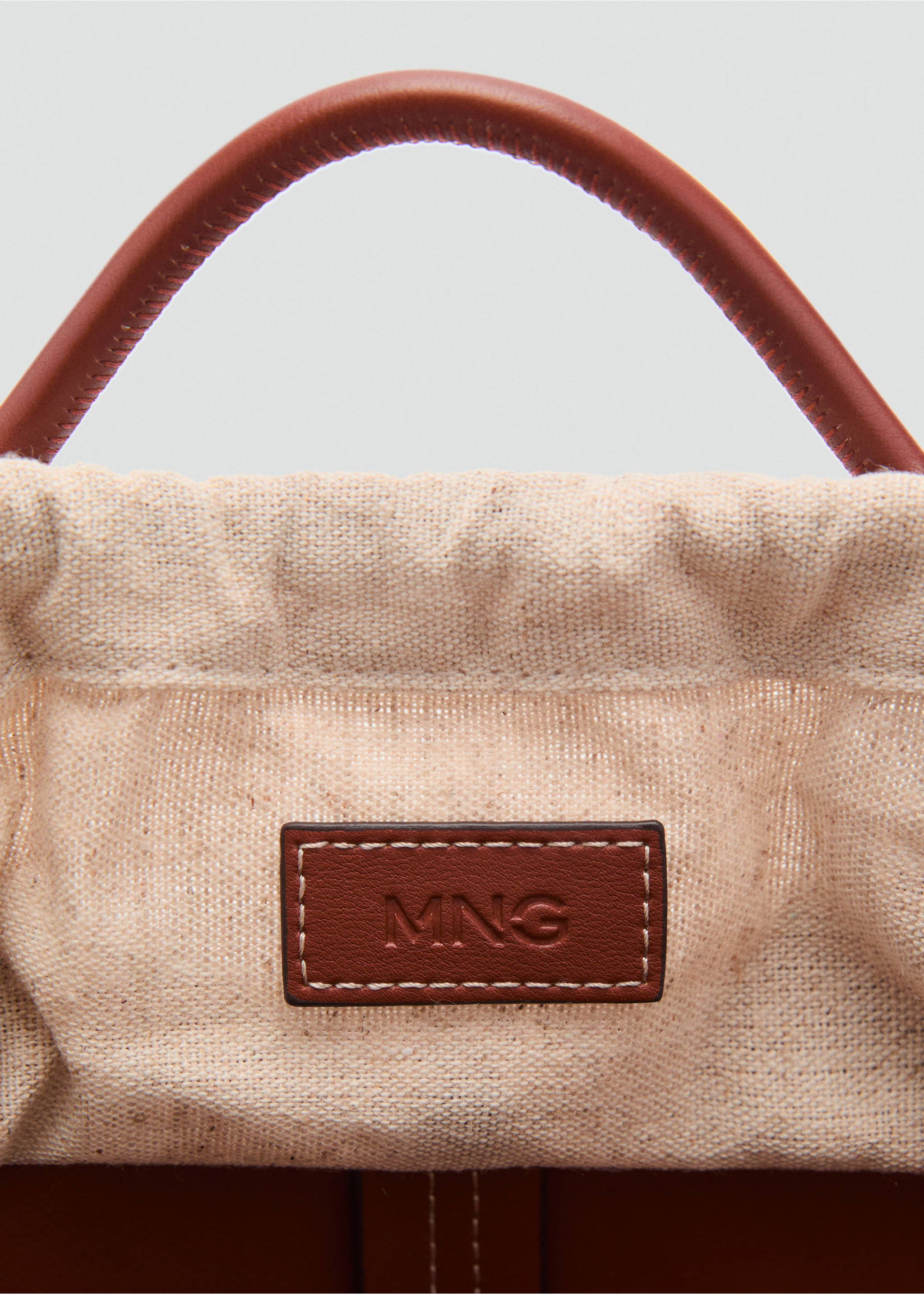 Mini shopper-style shoulder bag - Details of the article 3, Leather. Ref: 87007174-00.