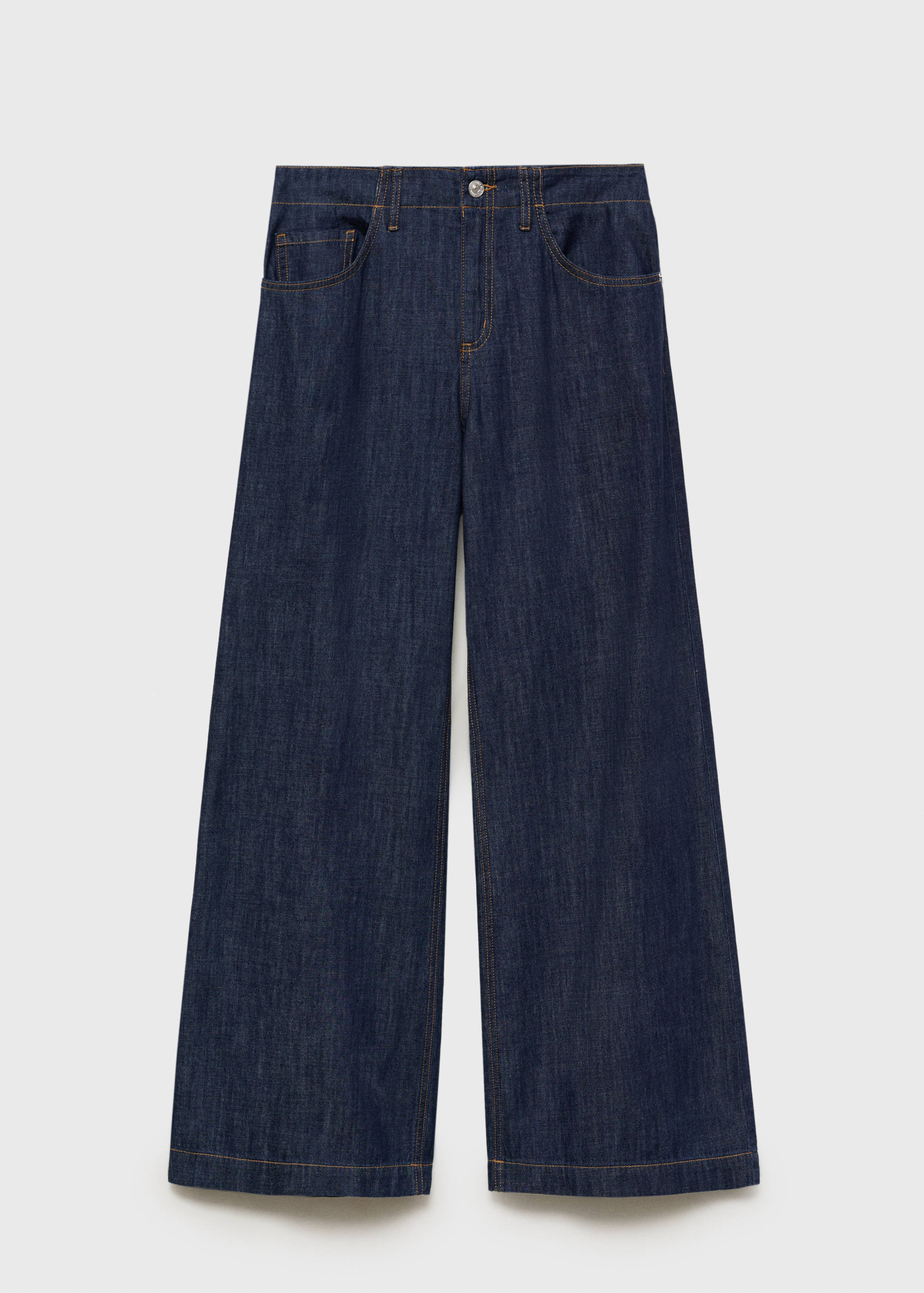 Wideleg-jeans medelhög midja - Artikel utan modell