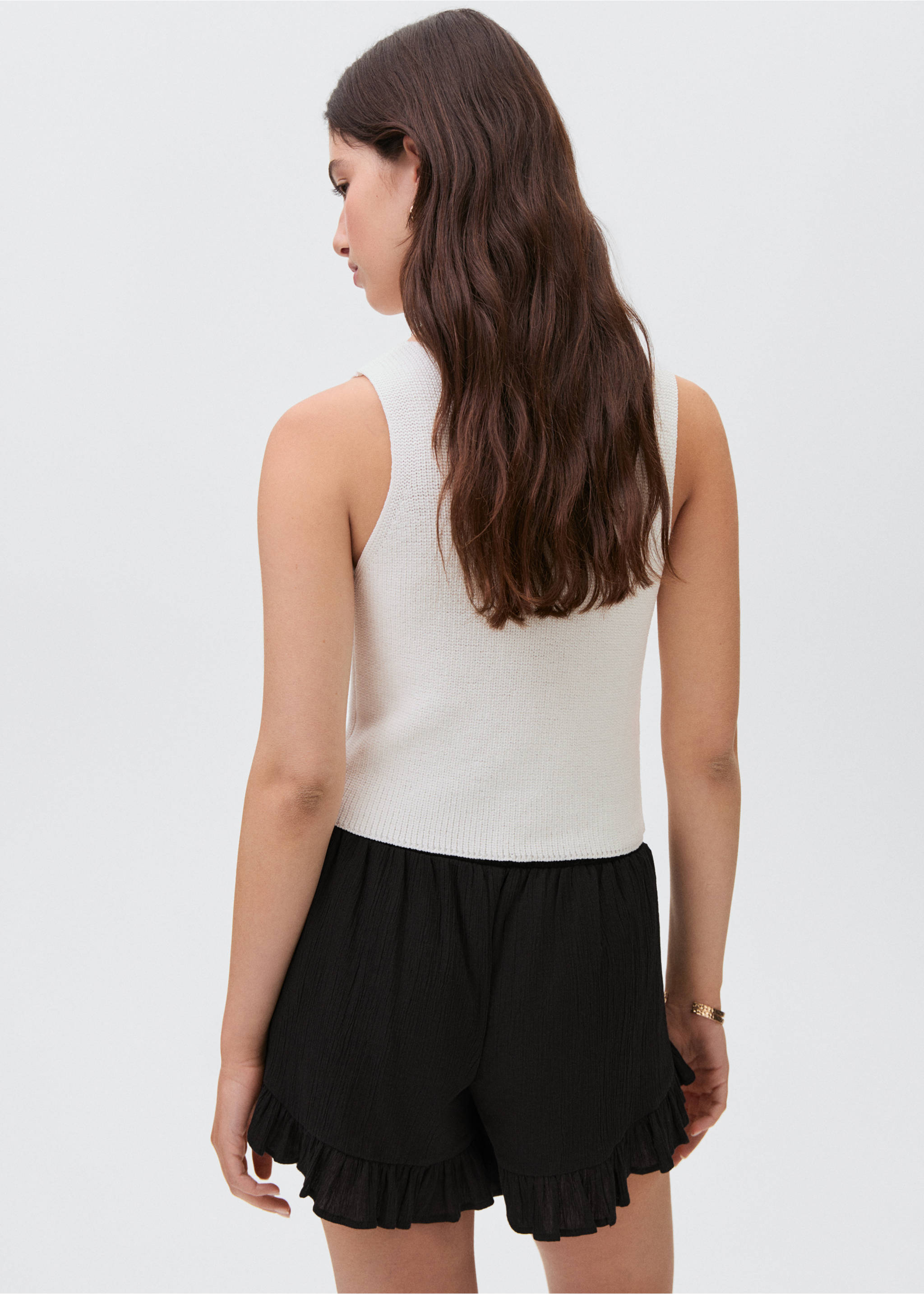 Beaded embroidered shorts - Reverse of the article, Black. Ref: 87007184-00.