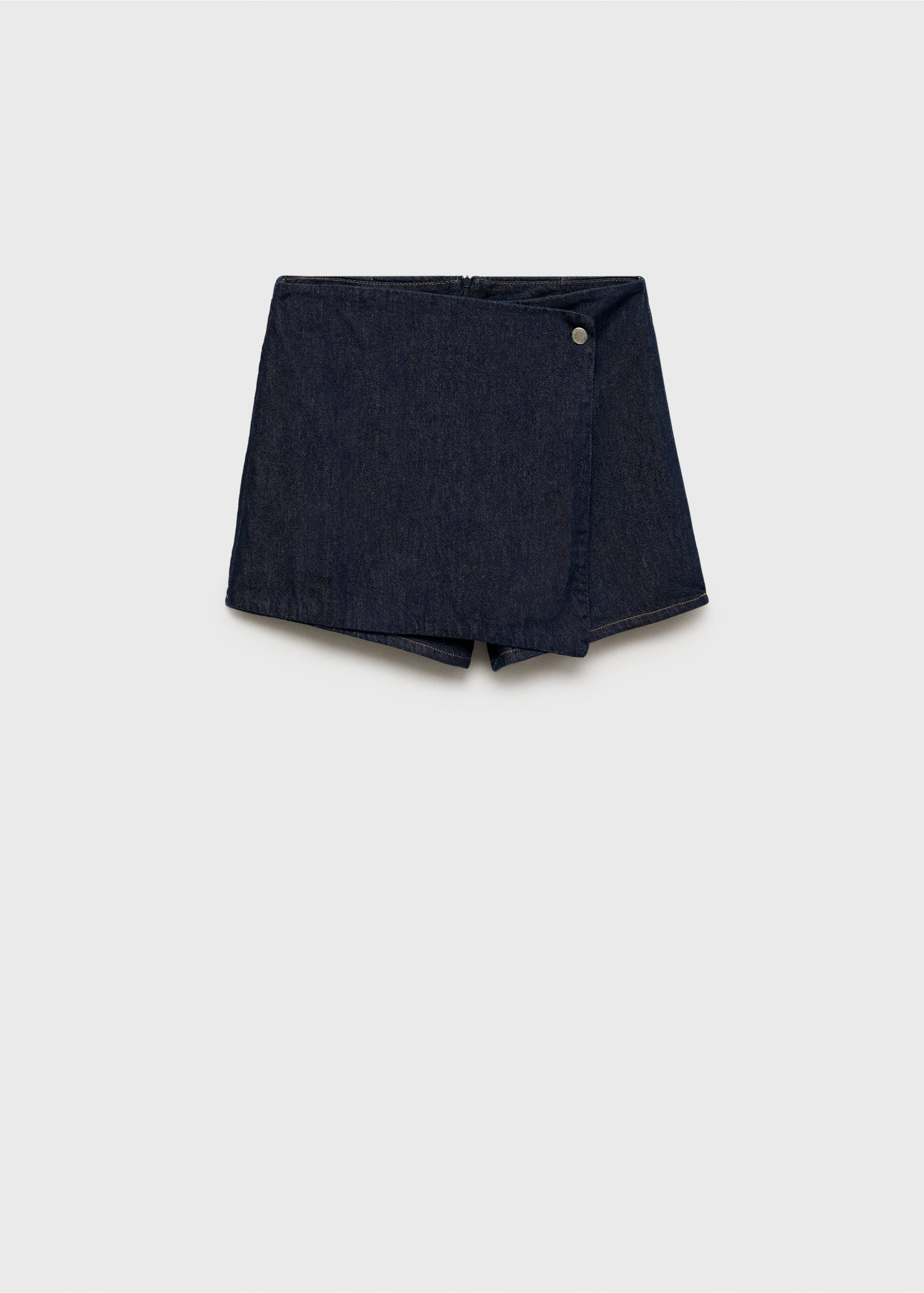 Falda pantalón denim cruzada - Artículo sin modelo, Azul. Ref: 87007186-00.