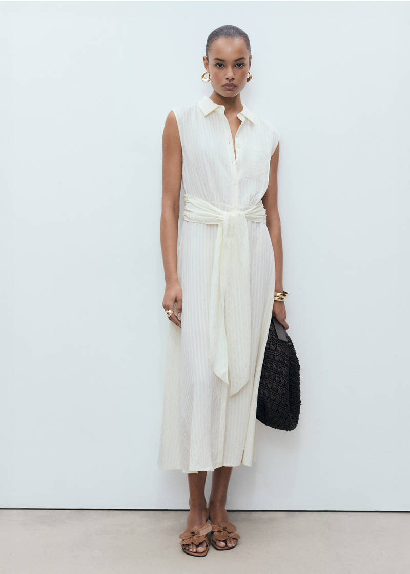 Bow shirt dress