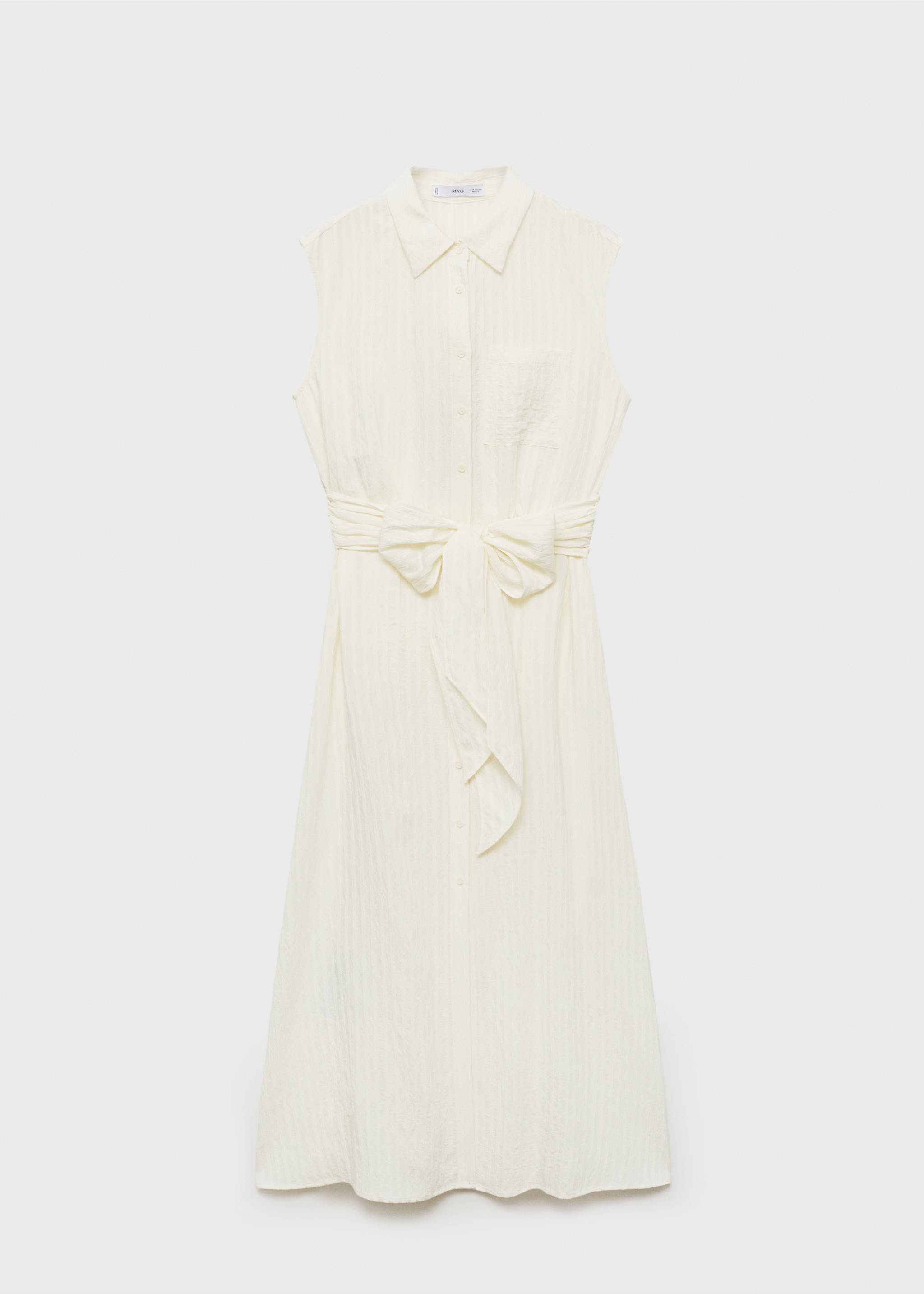 Robe chemisier nœud - Article sans modèle, Écru. Ref: 87007188-00.