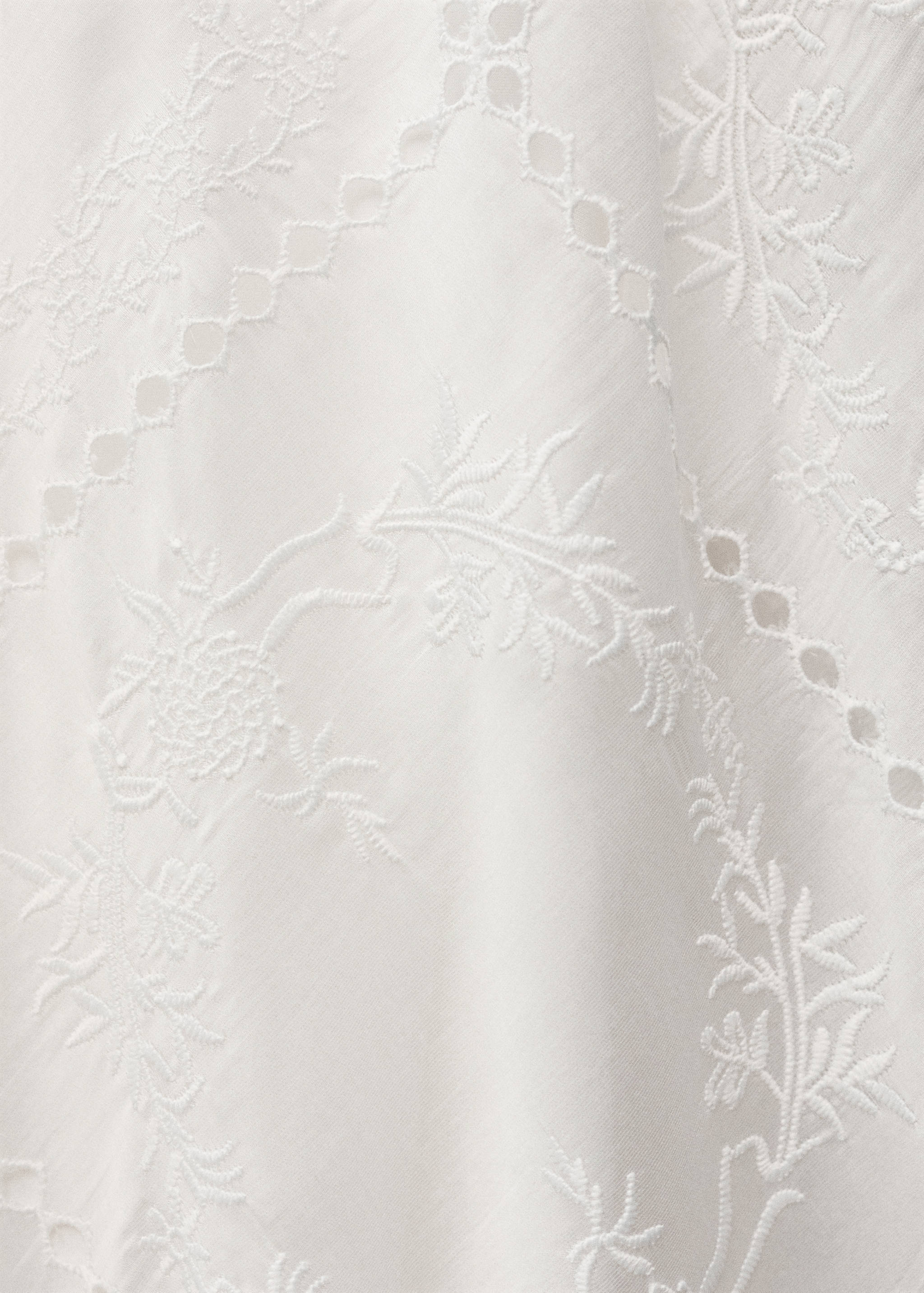 Embroidered dress with openwork details - Details of the article 8