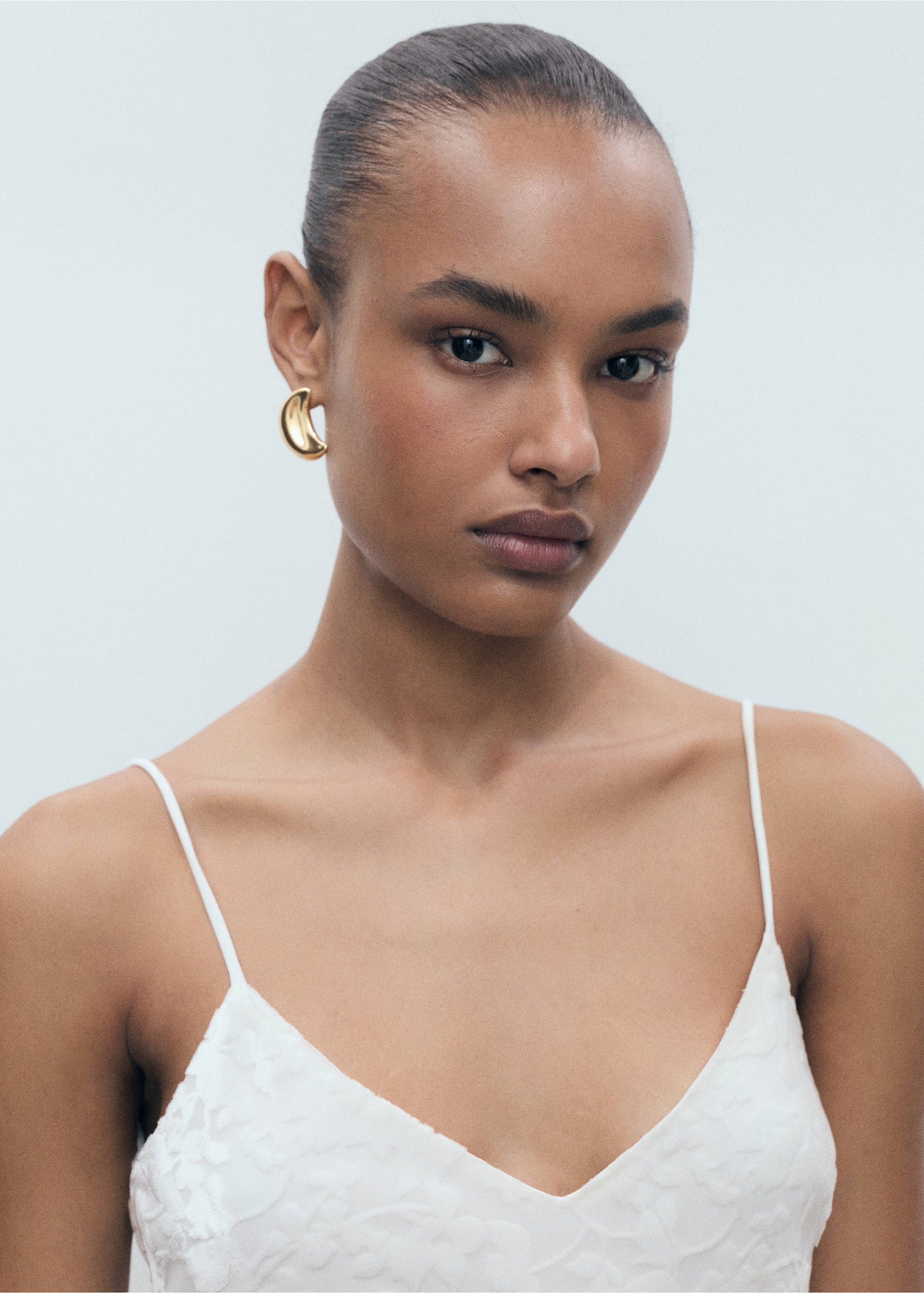 Devoré floral dress - Details of the article 1, Off White. Ref: 87007191-00.