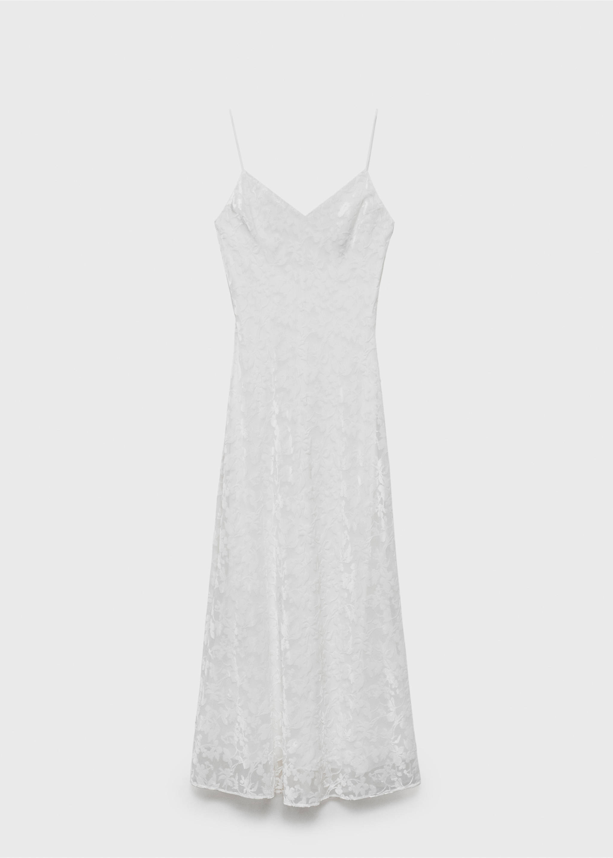 Devoré floral dress - Article without model, Off White. Ref: 87007191-00.