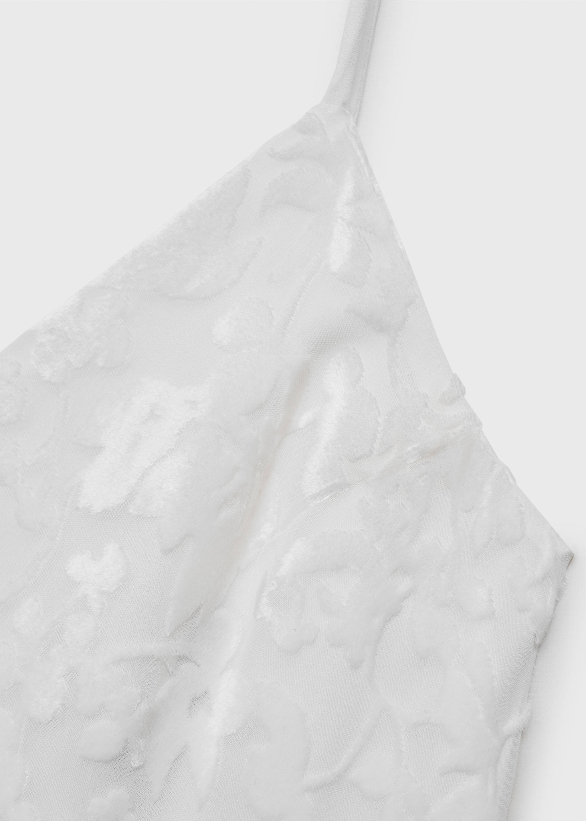 Devoré floral dress - Details of the article 8, Off White. Ref: 87007191-00.