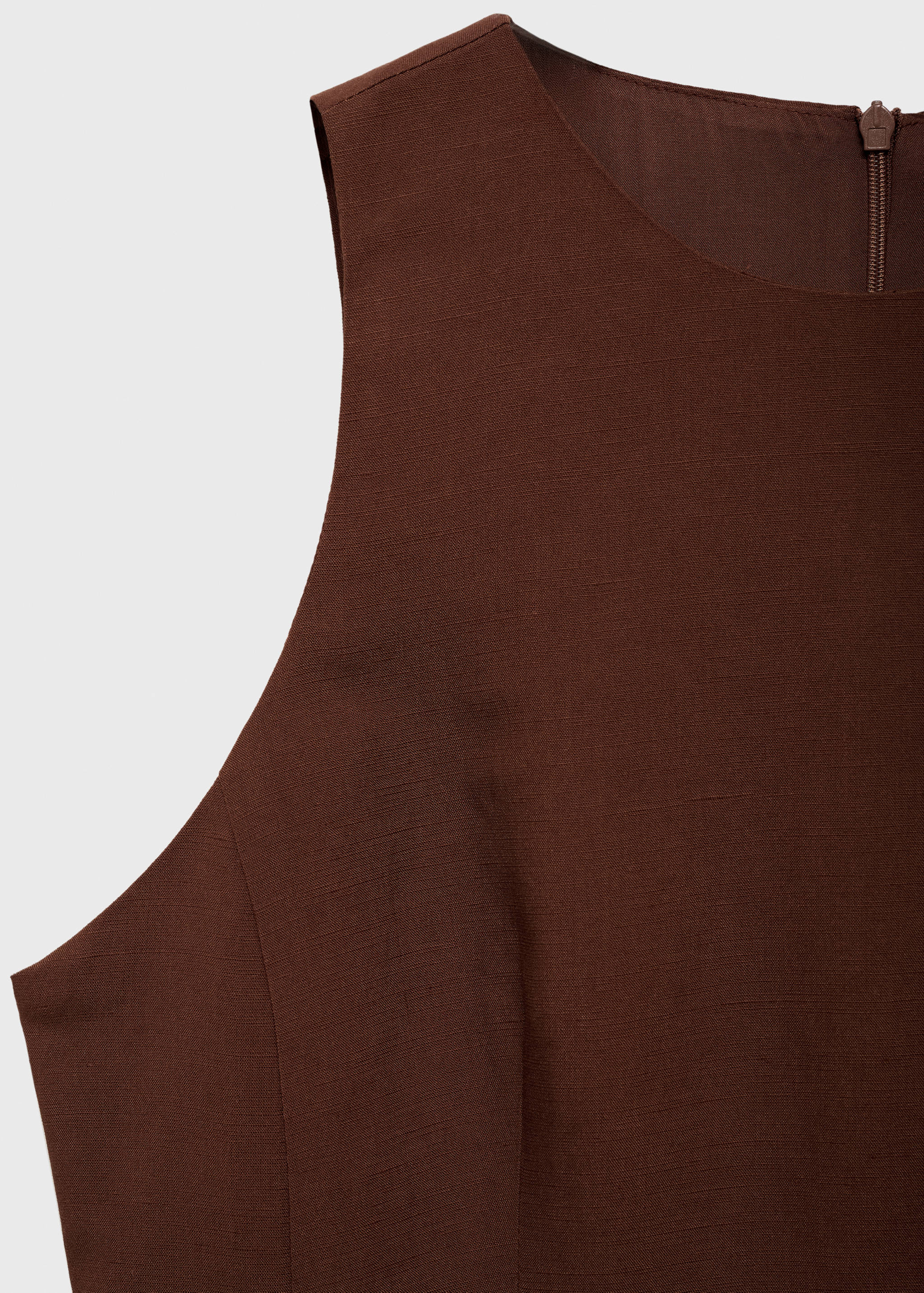 Combined fabric midi-dress - Details of the article 8