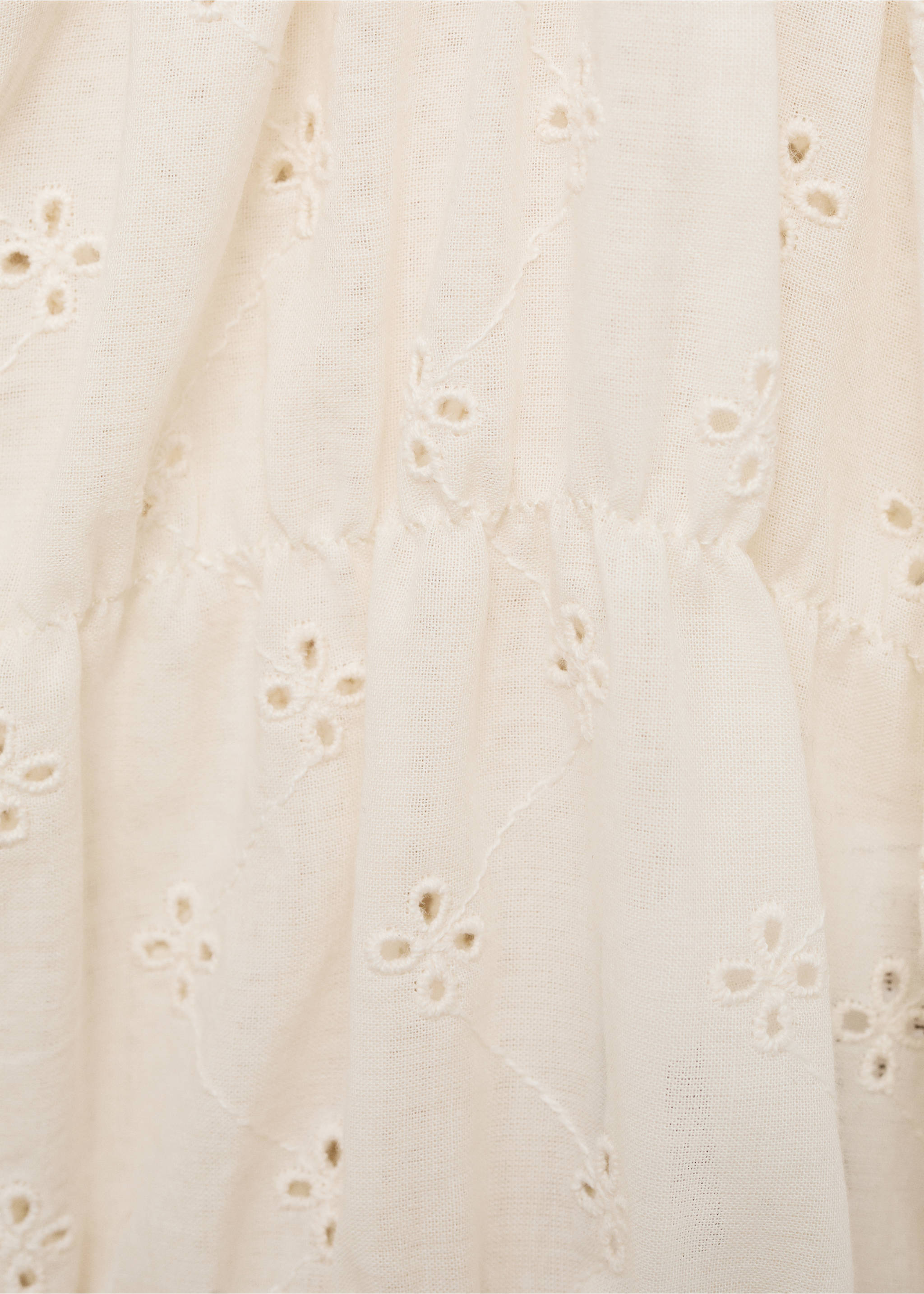 Combined top with openwork details - Details of the article 0, Ecru. Ref: 87007194-00.