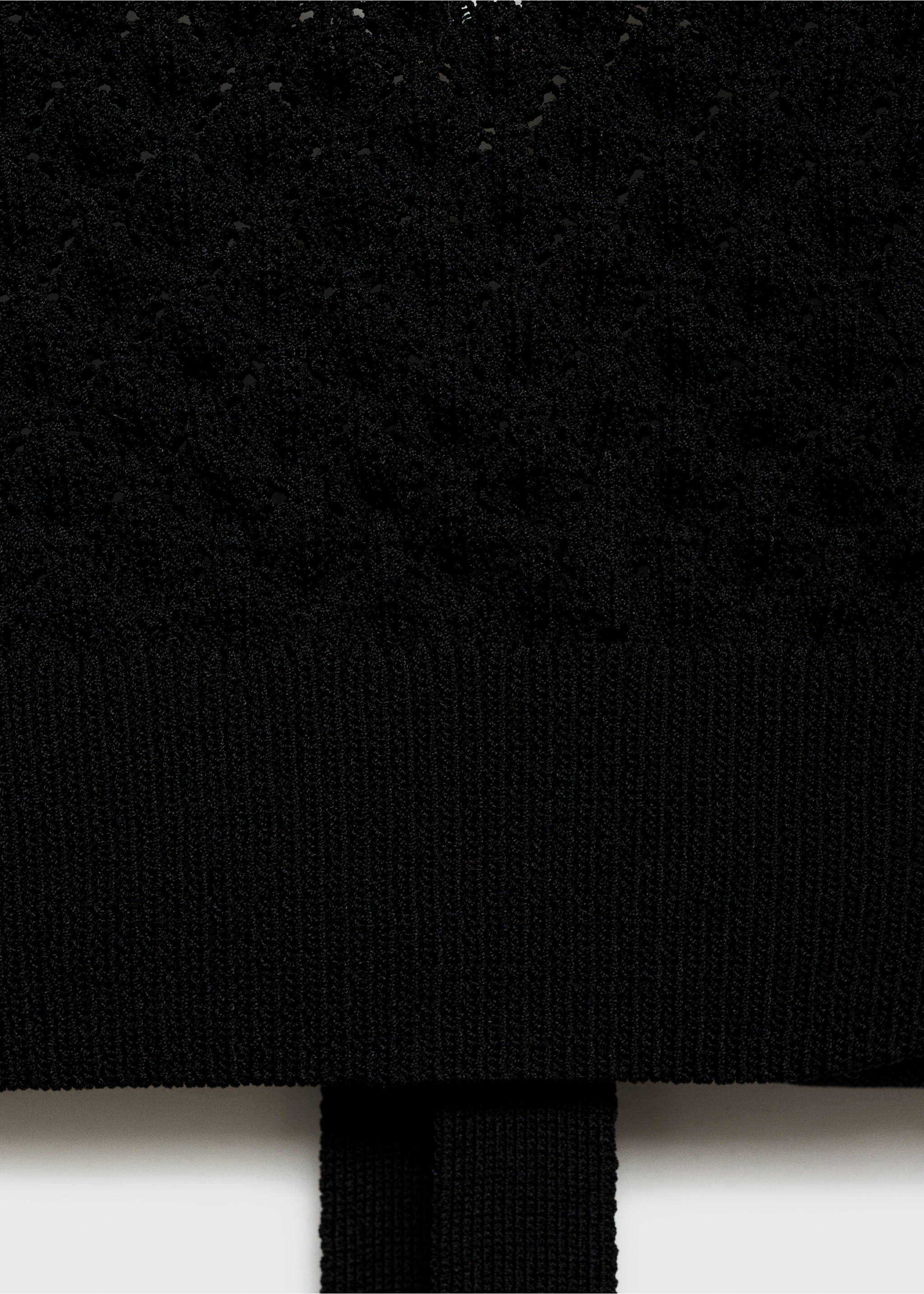 Crop top with bow on the back - Details of the article 0, Black. Ref: 87007195-00.