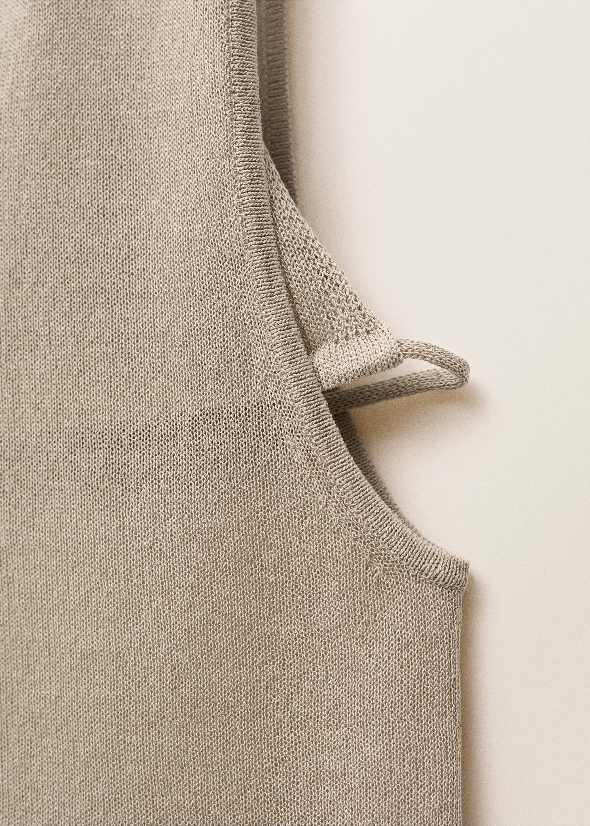 Kombiniertes Strick-Top - Detail des Artikels 8, Sandfarben. Ref: 87007197-00.