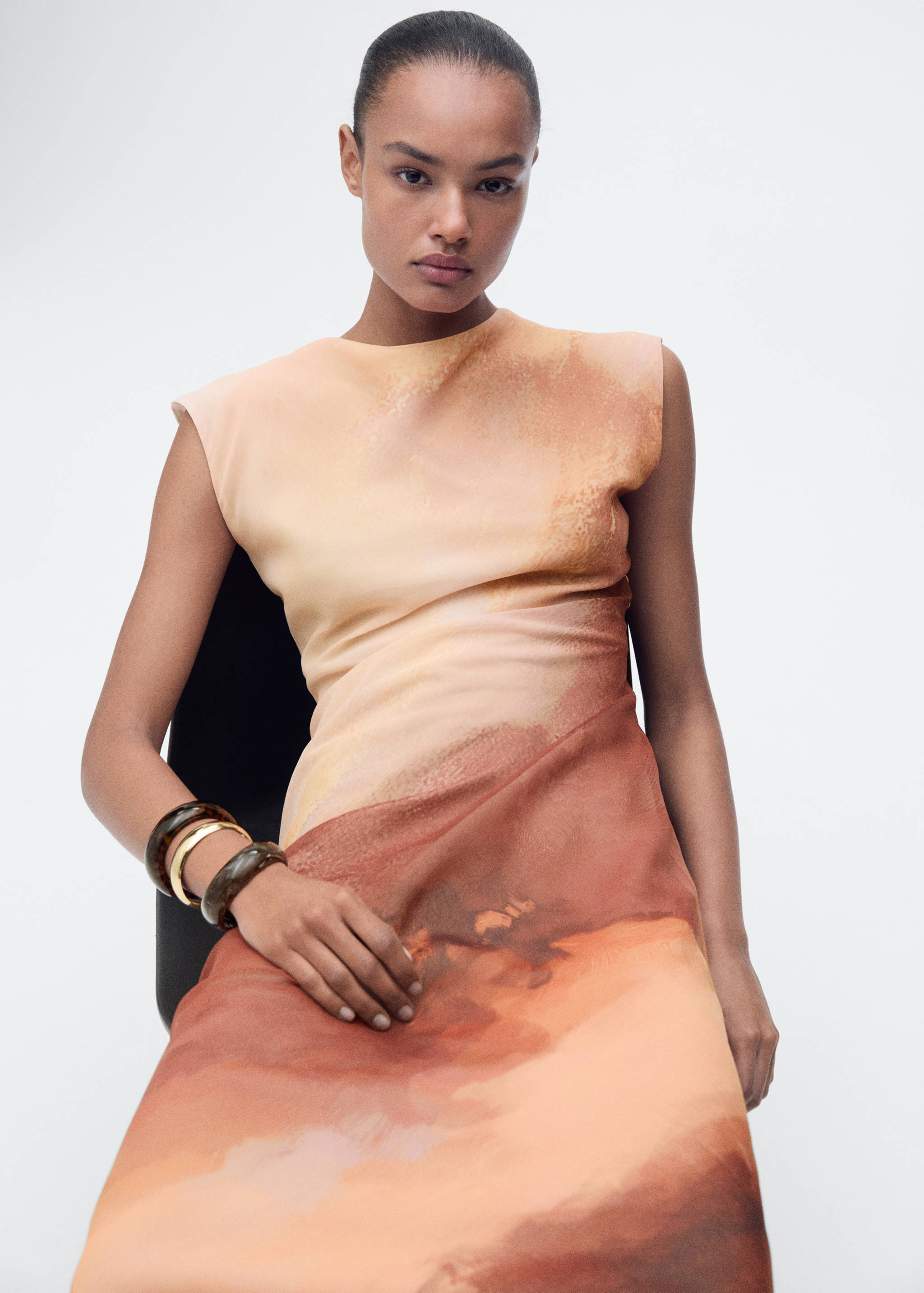 Long gradient dress - Medium plane